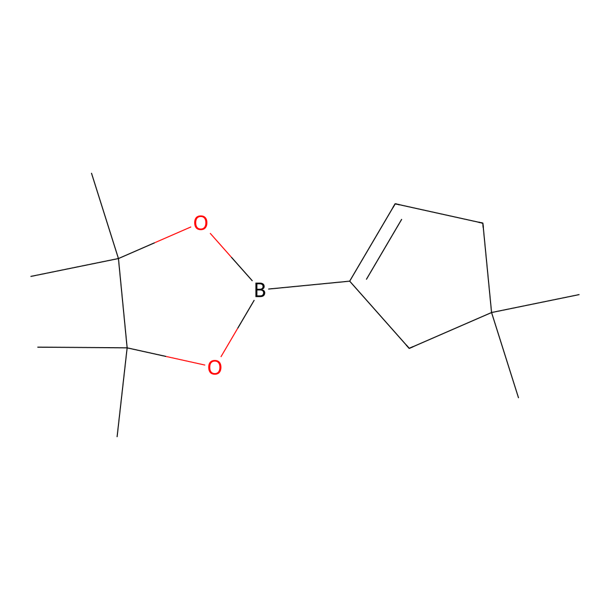 2-(4,4-Dimethylcyclopent-1-en-1-yl)-4,4,5,5-tetramethyl-1,3,2-dioxaborolane molecular structure, CAS 1825371-73-0