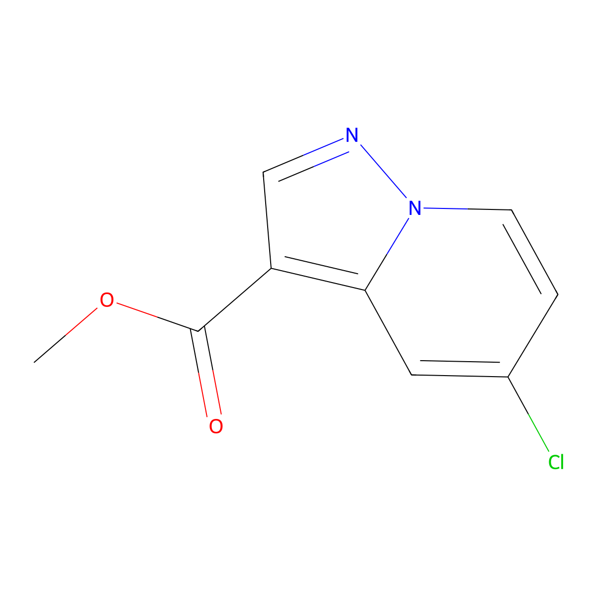 Methyl 5-chloropyrazolo[1,5-a]pyridine-3-carboxylate molecular structure, CAS 1825395-08-1