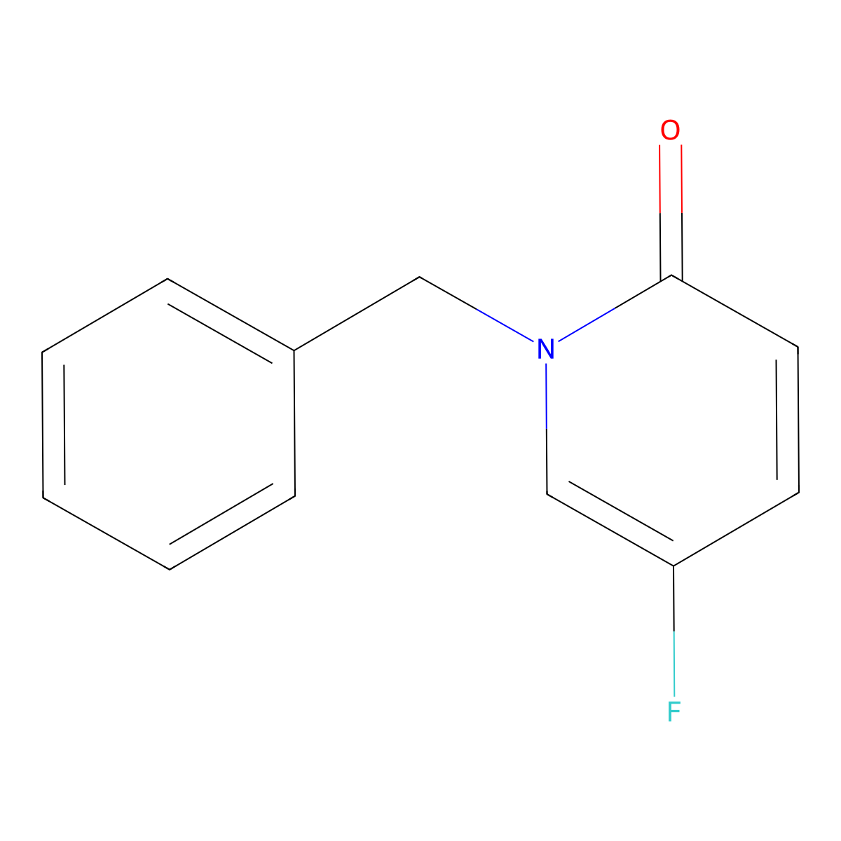 1-Benzyl-5-fluoro-1,2-dihydropyridin-2-one molecular structure, CAS 1825472-11-4