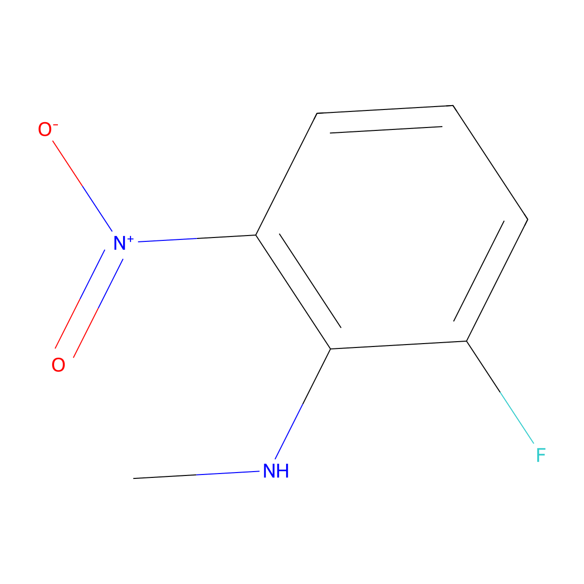 2-fluoro-N-methyl-6-nitroaniline molecular structure, CAS 182551-18-4