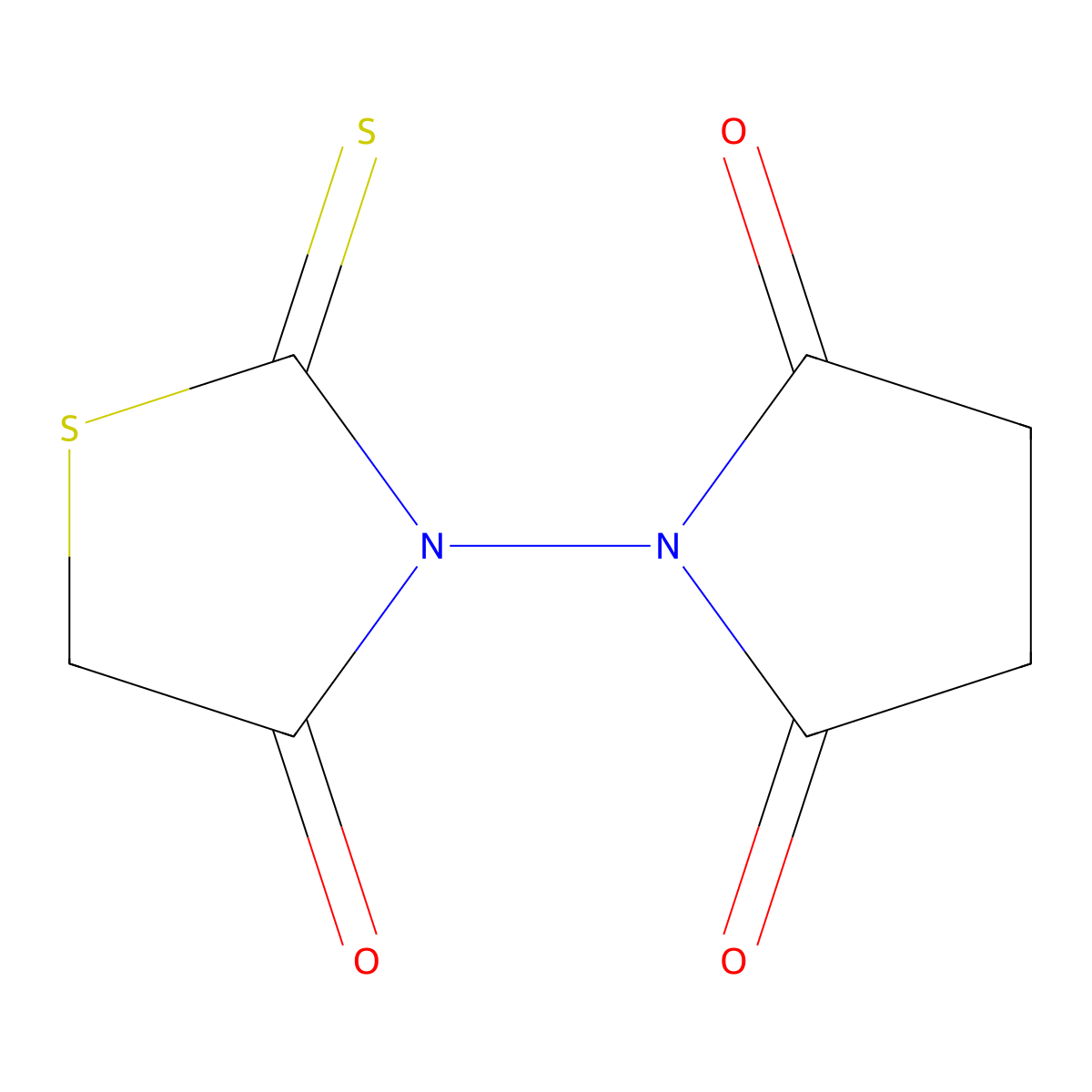 1-(4-Oxo-2-sulfanylidene-1,3-thiazolidin-3-yl)pyrrolidine-2,5-dione molecular structure, CAS 182558-46-9