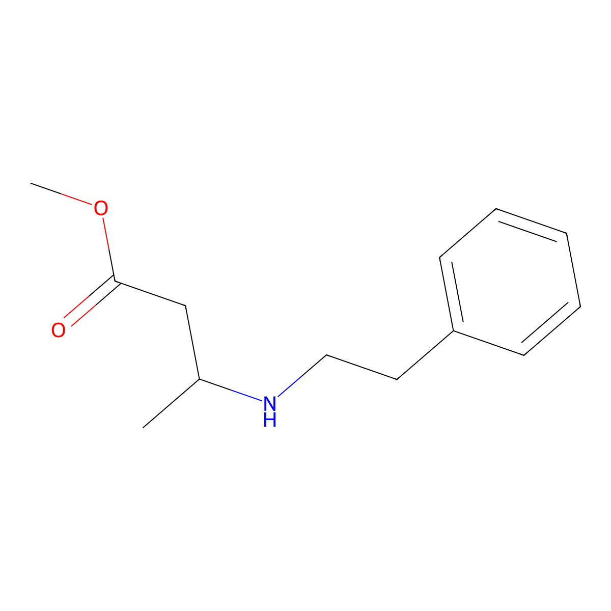Methyl 3-((2-phenylethyl)amino)butanoate molecular structure, CAS 182558-96-9
