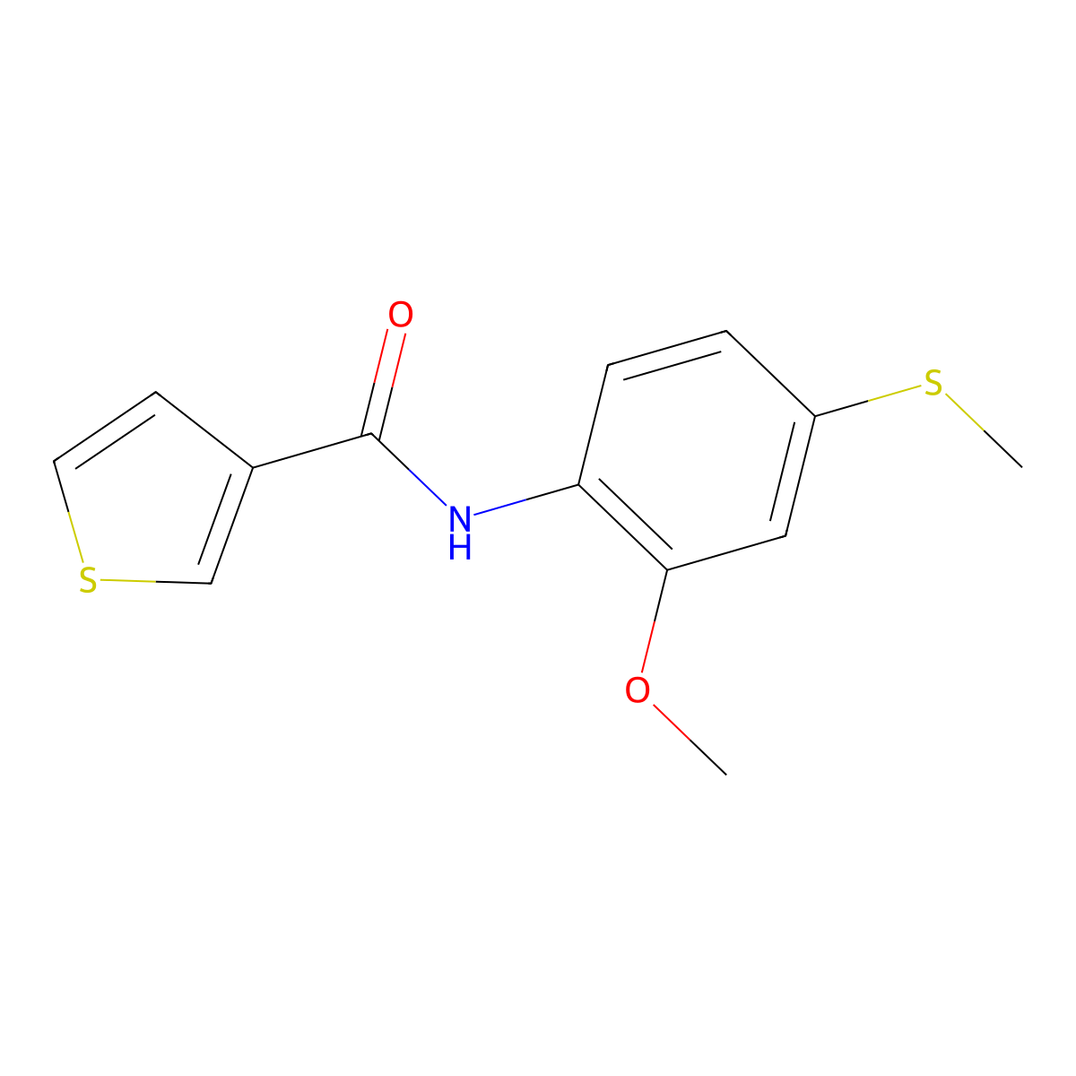 N-[2-Methoxy-4-(methylthio)phenyl]-3-thiophenecarboxamide molecular structure, CAS 1825602-87-6