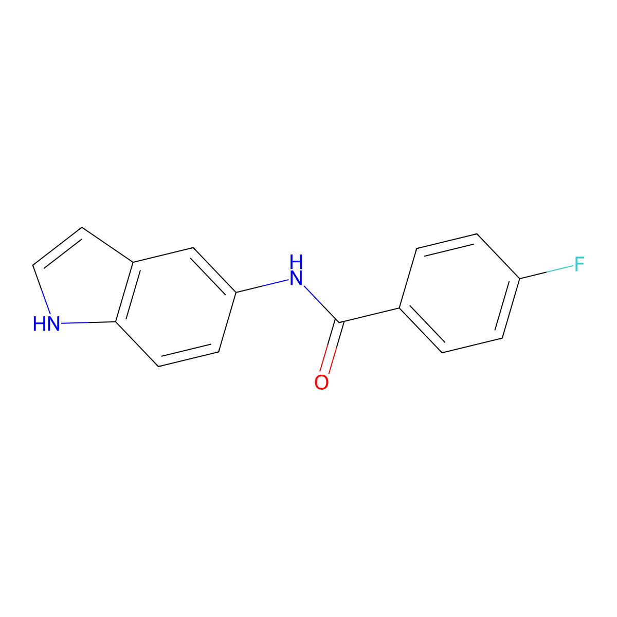 4-fluoro-N-(1H-indol-5-yl)benzamide molecular structure, CAS 182564-41-6