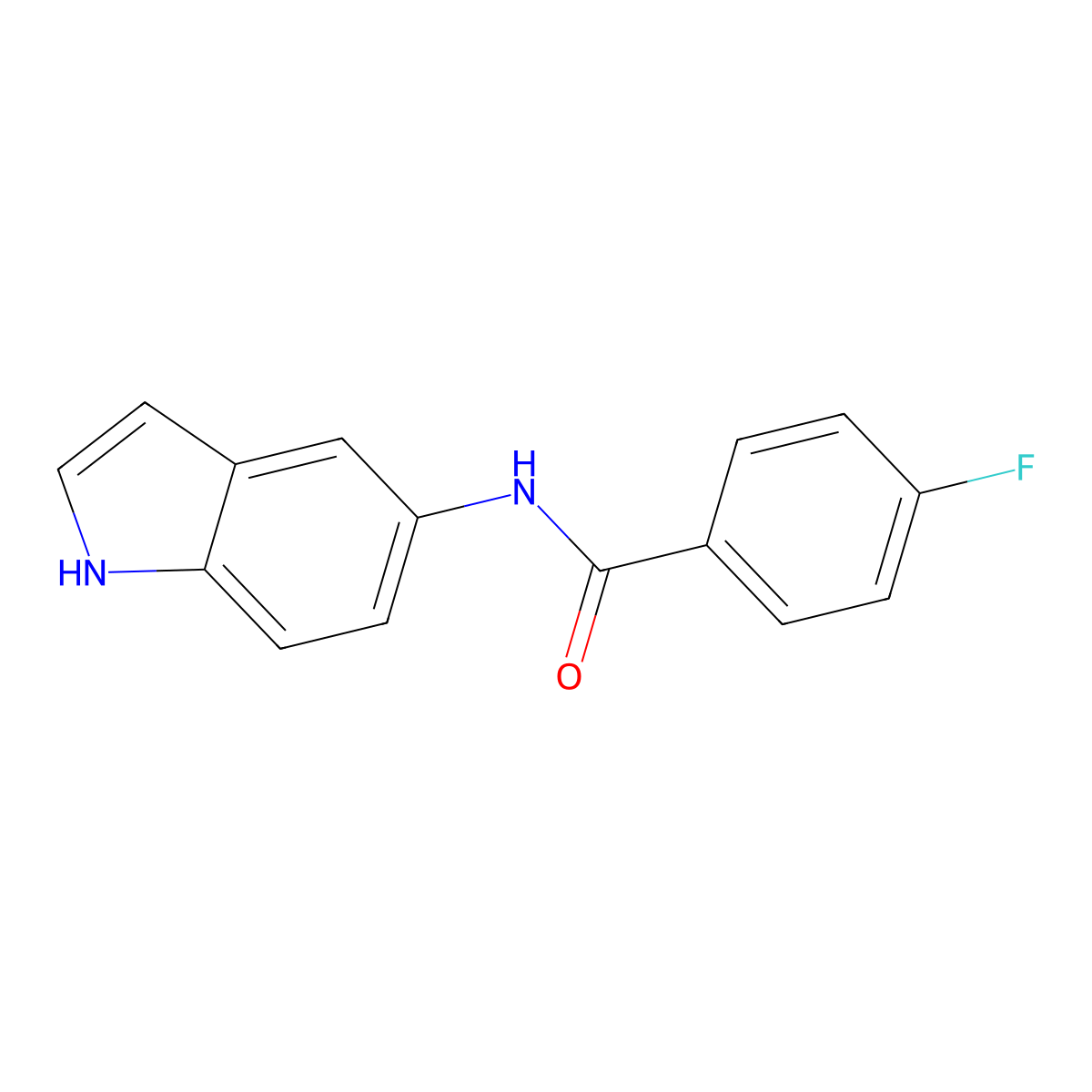 4-fluoro-N-(1H-indol-5-yl)benzamide molecular structure, CAS 182564-41-6