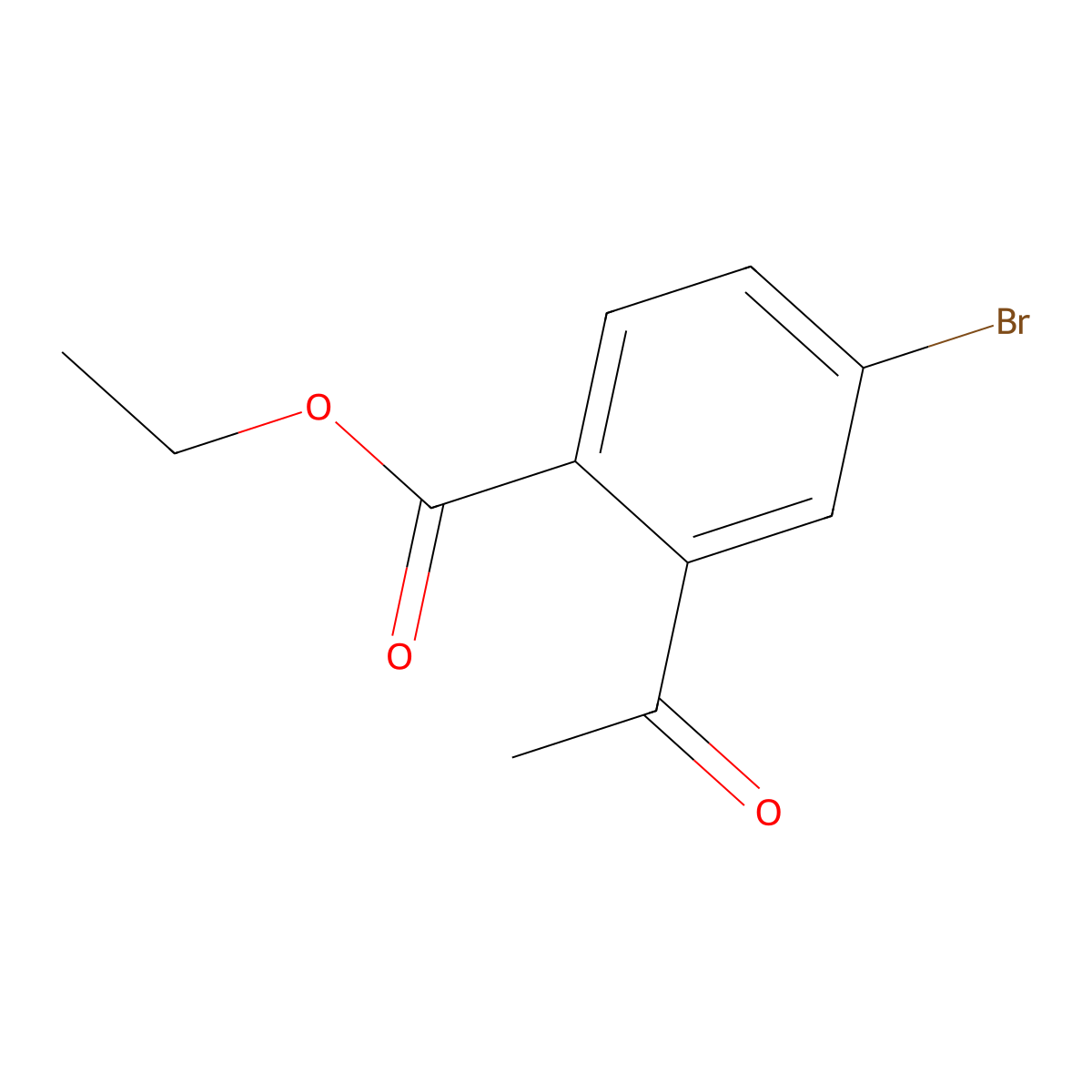 Ethyl2-acetyl-4-bromobenzoate molecular structure, CAS 182567-89-1