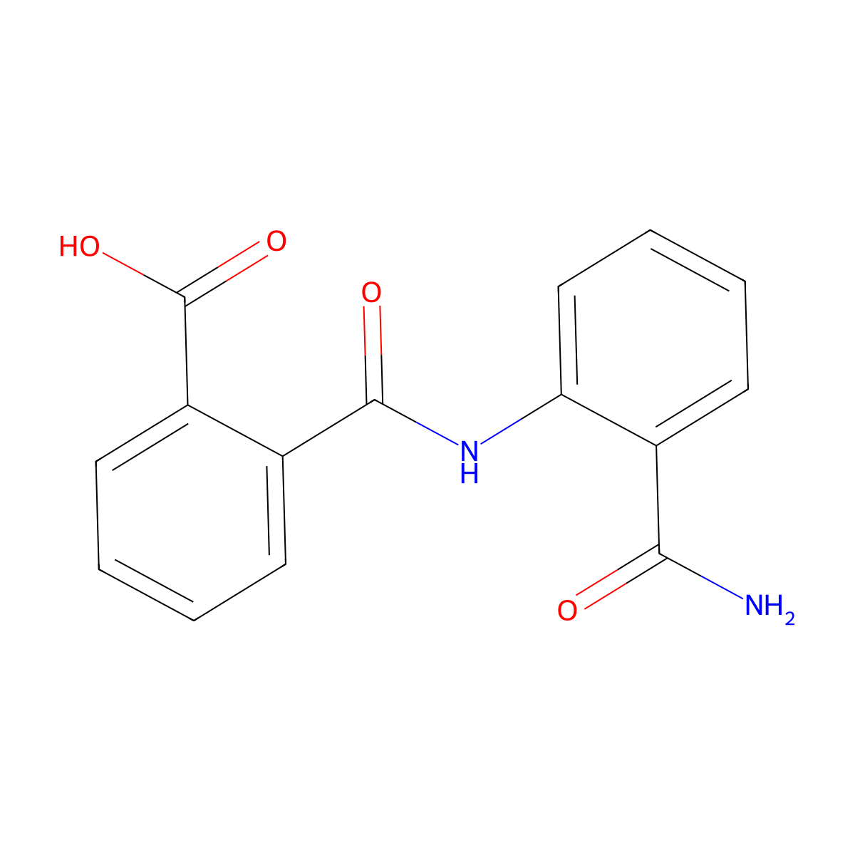 2-((2-(Aminocarbonyl)anilino)carbonyl)benzoic acid molecular structure, CAS 18257-54-0