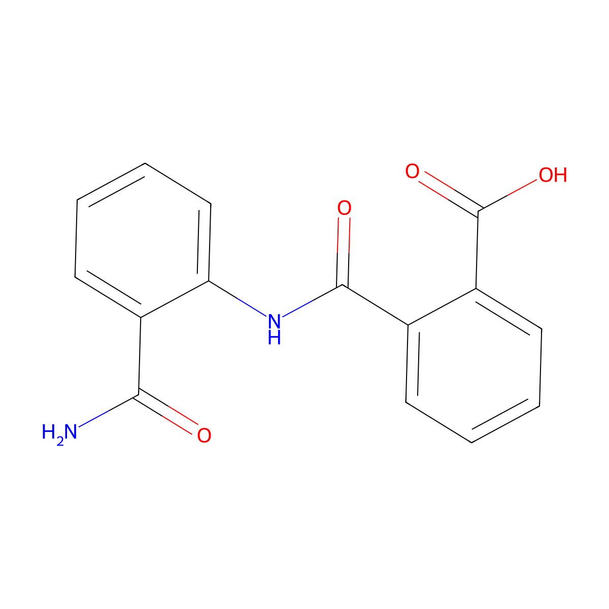 2-((2-(Aminocarbonyl)anilino)carbonyl)benzoic acid molecular structure, CAS 18257-54-0