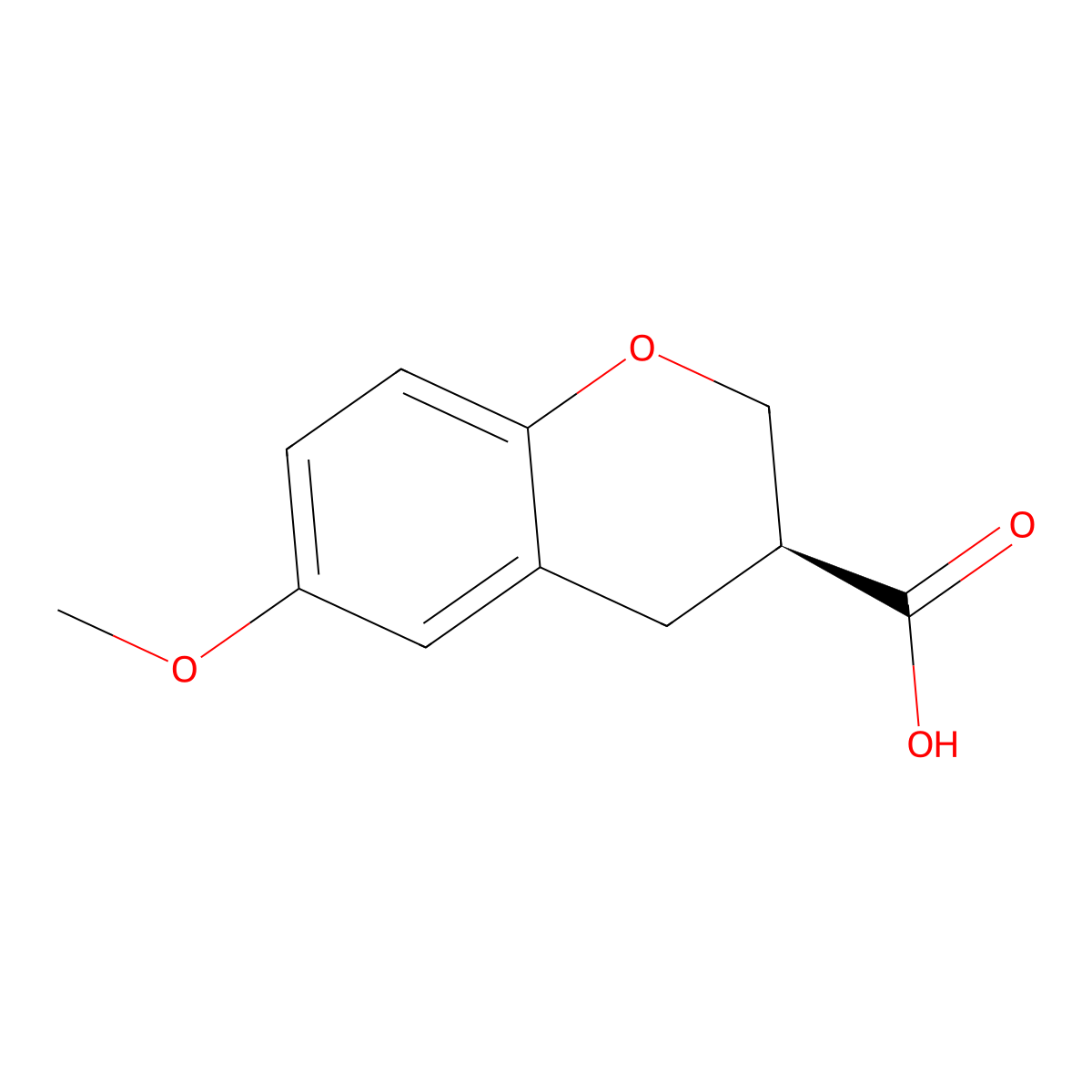 (S)-6-methoxychroman-3-carboxylic acid molecular structure, CAS 182570-28-1