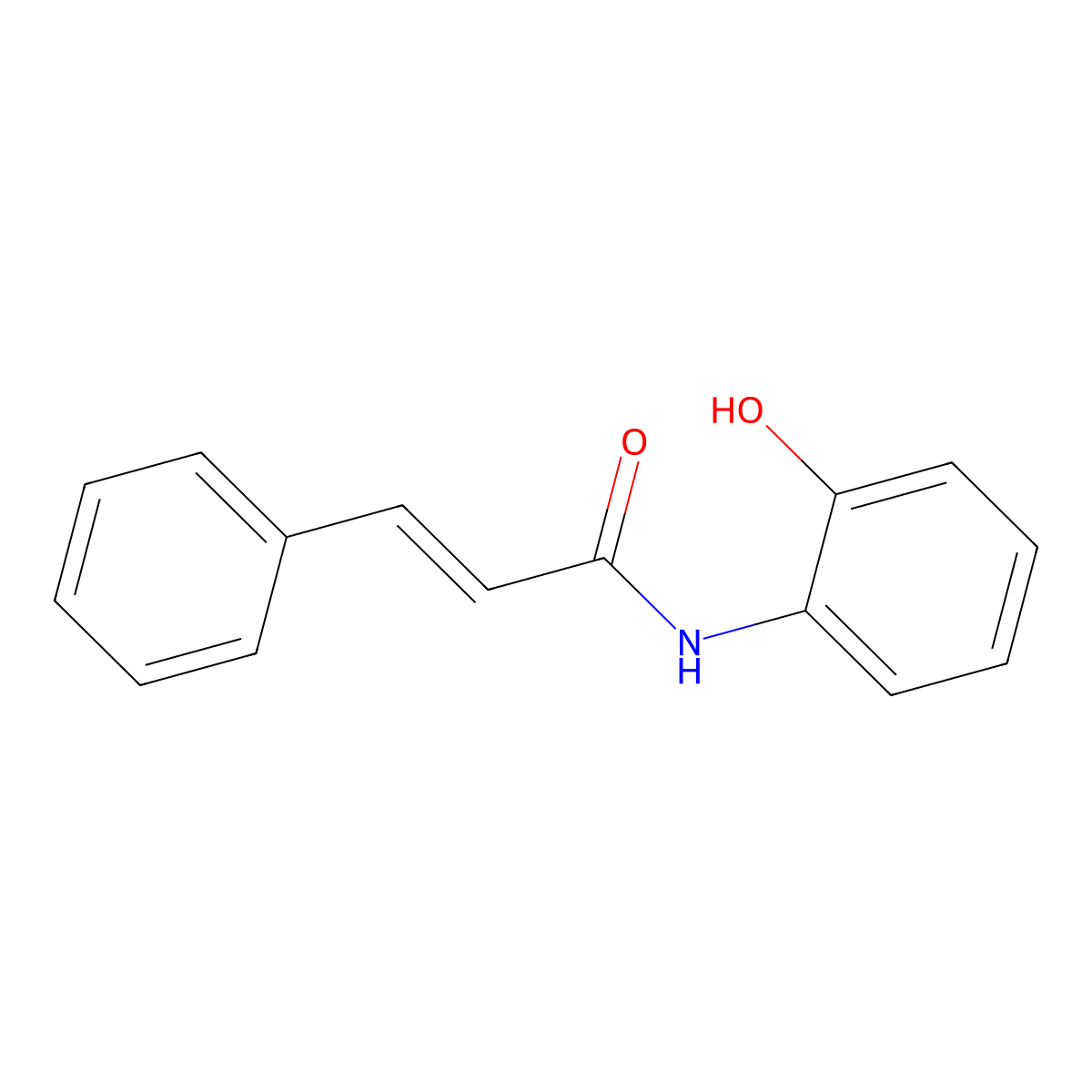 (2E)-N-(2-hydroxyphenyl)-3-phenylprop-2-enamide molecular structure, CAS 182572-98-1