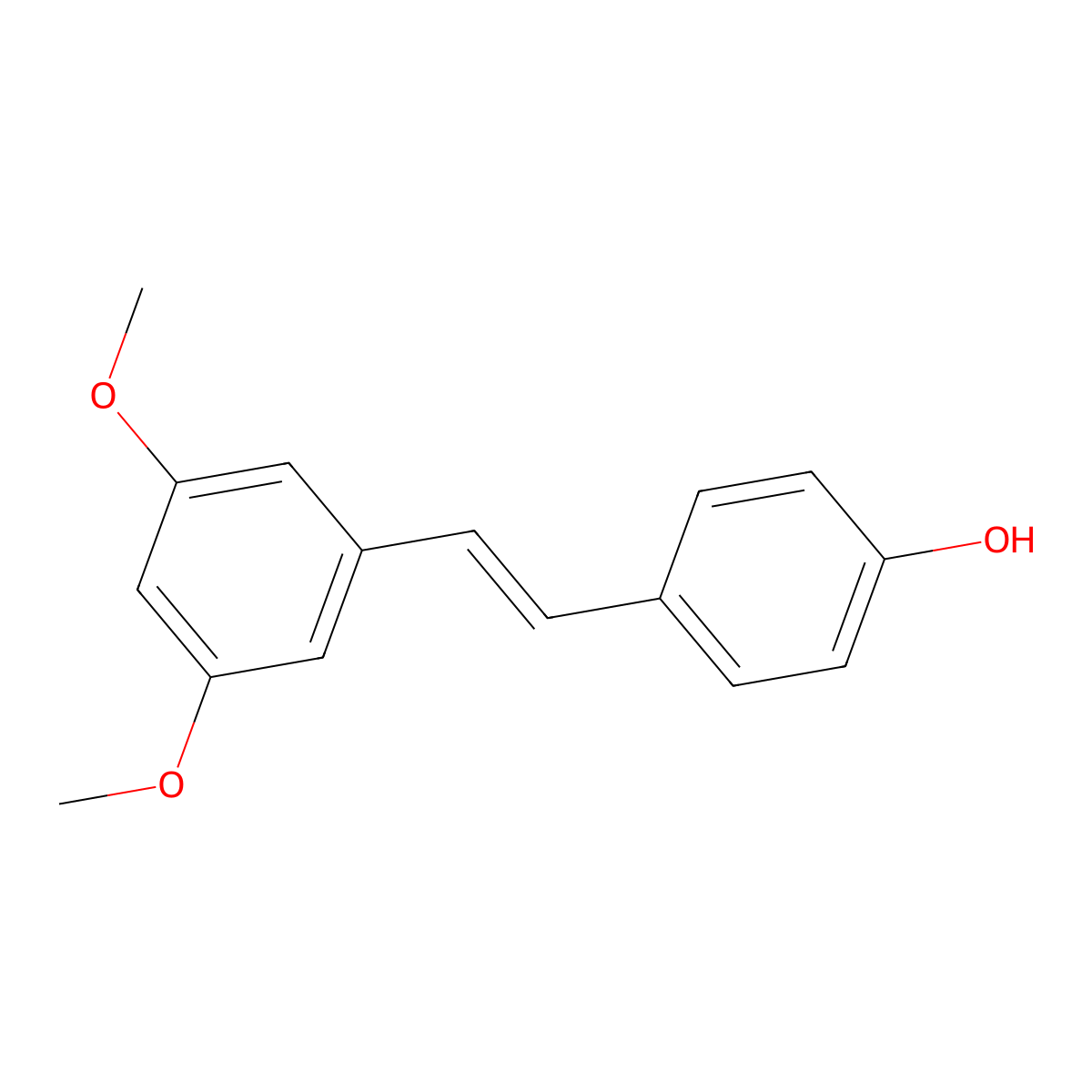 4-(2-(3,5-Dimethoxyphenyl)ethenyl)phenol molecular structure, CAS 18259-15-9