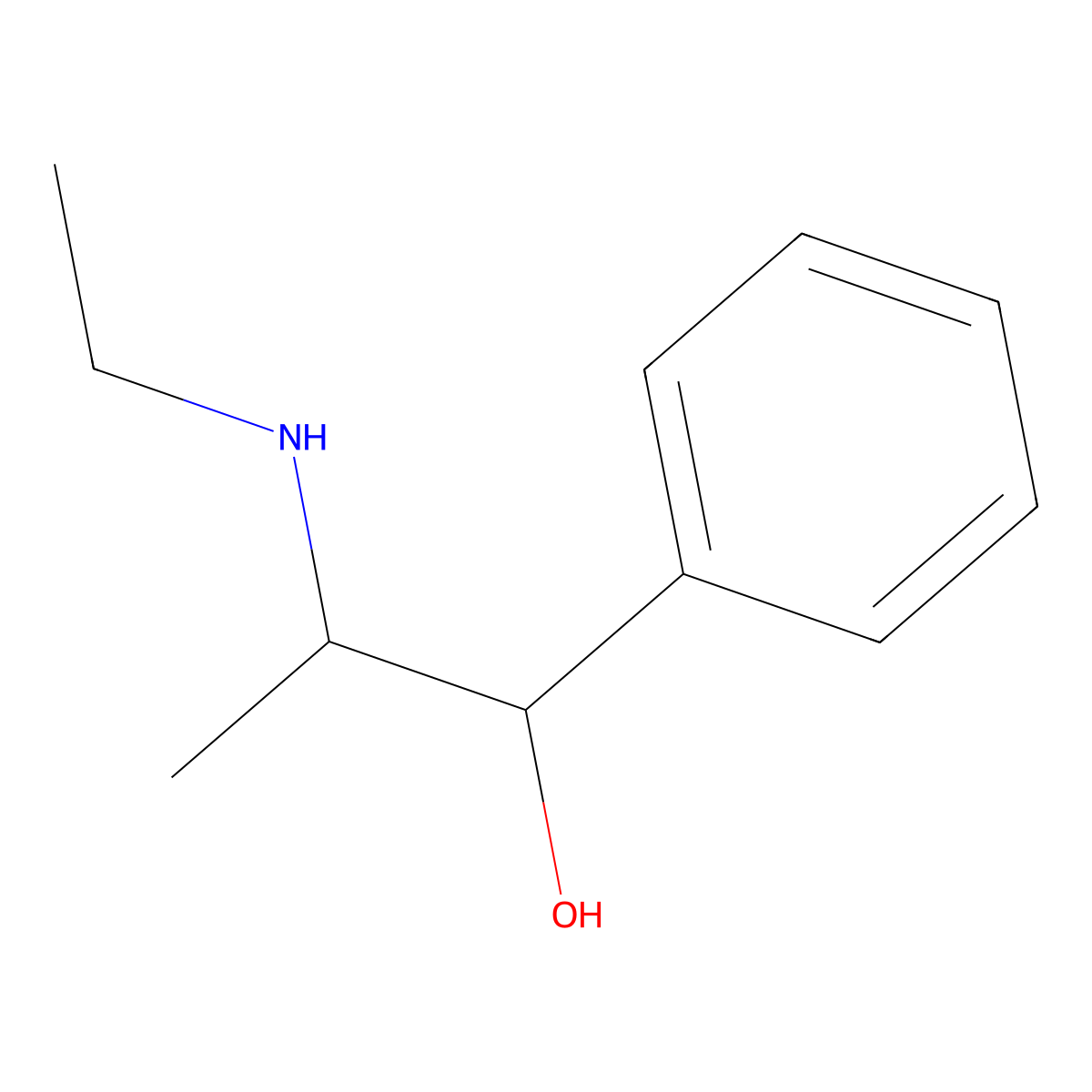 N-Ethylnorpseudoephedrine molecular structure, CAS 18259-40-0