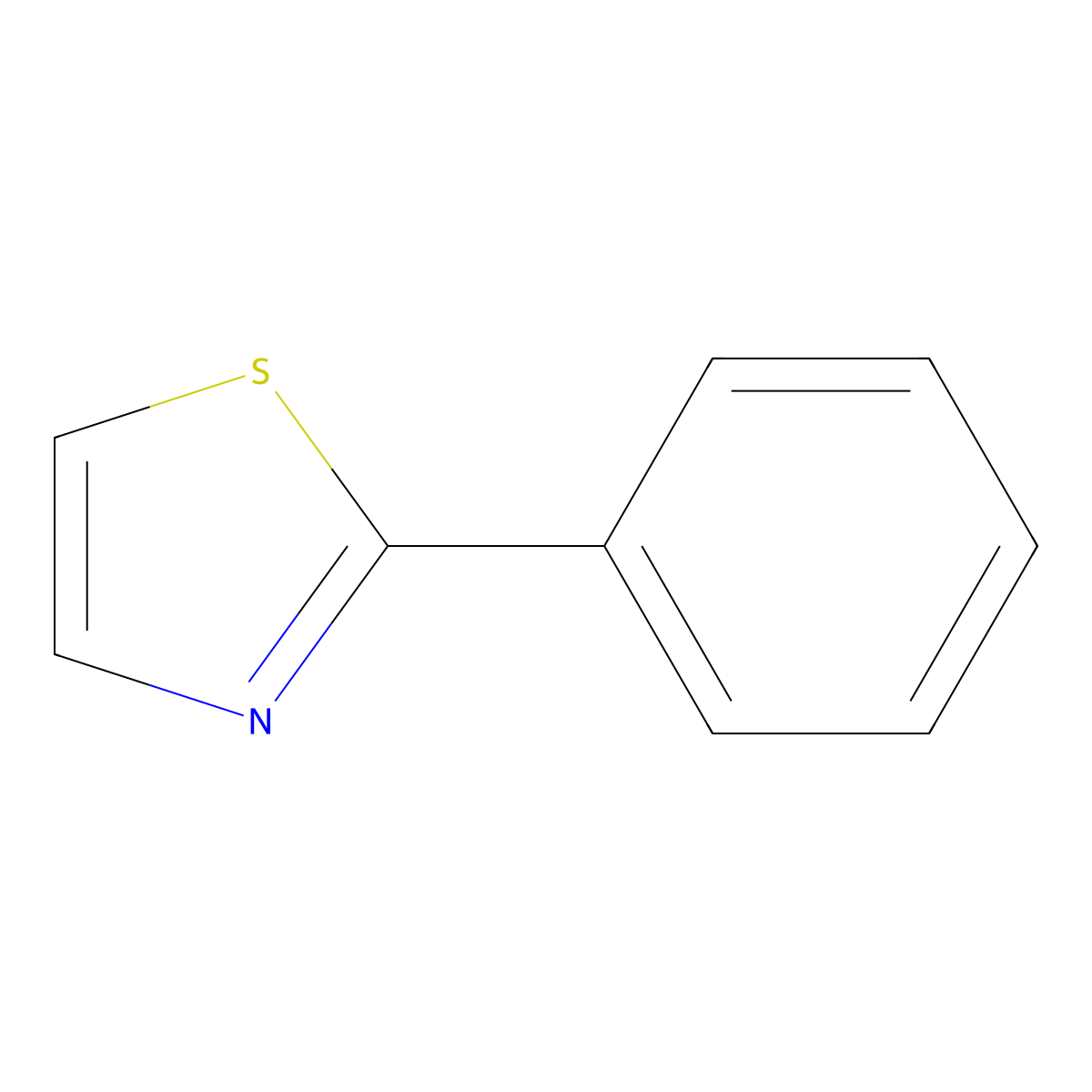 2-Phenylthiazole molecular structure, CAS 1826-11-5