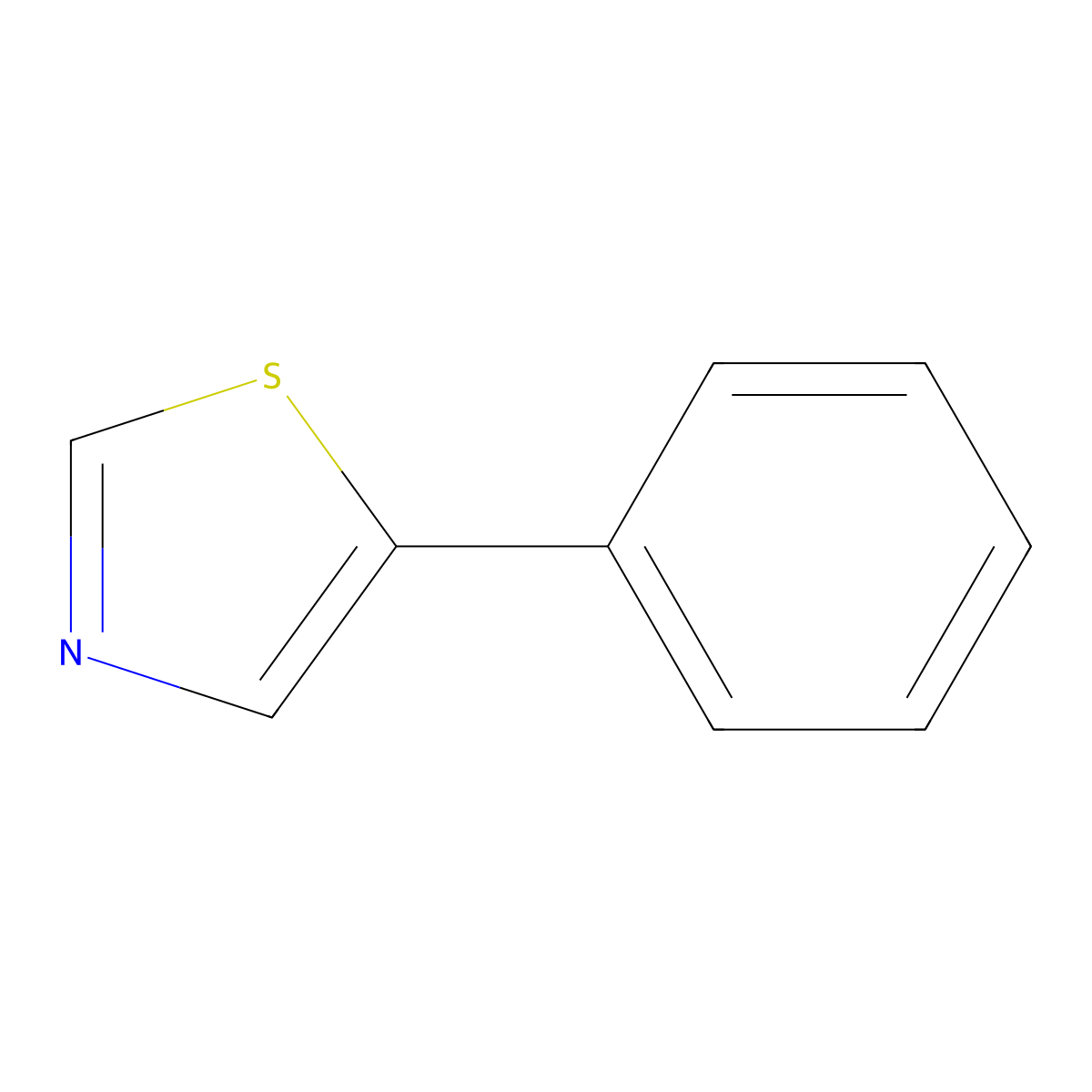 5-Phenylthiazole molecular structure, CAS 1826-13-7