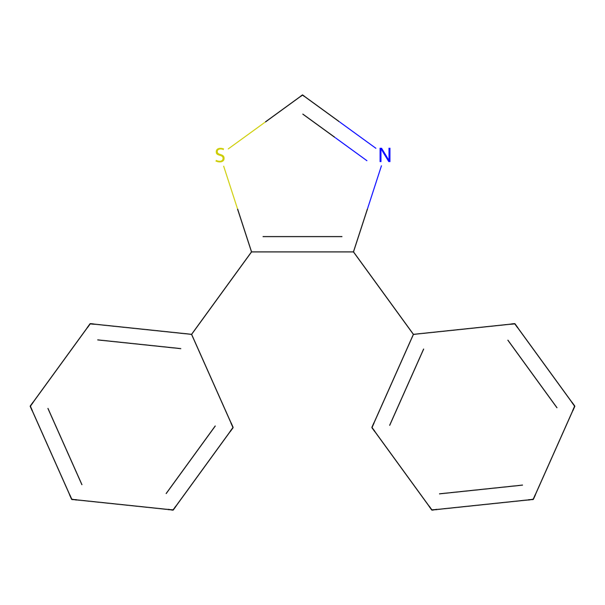 4,5-Diphenyl-1,3-thiazole molecular structure, CAS 1826-15-9