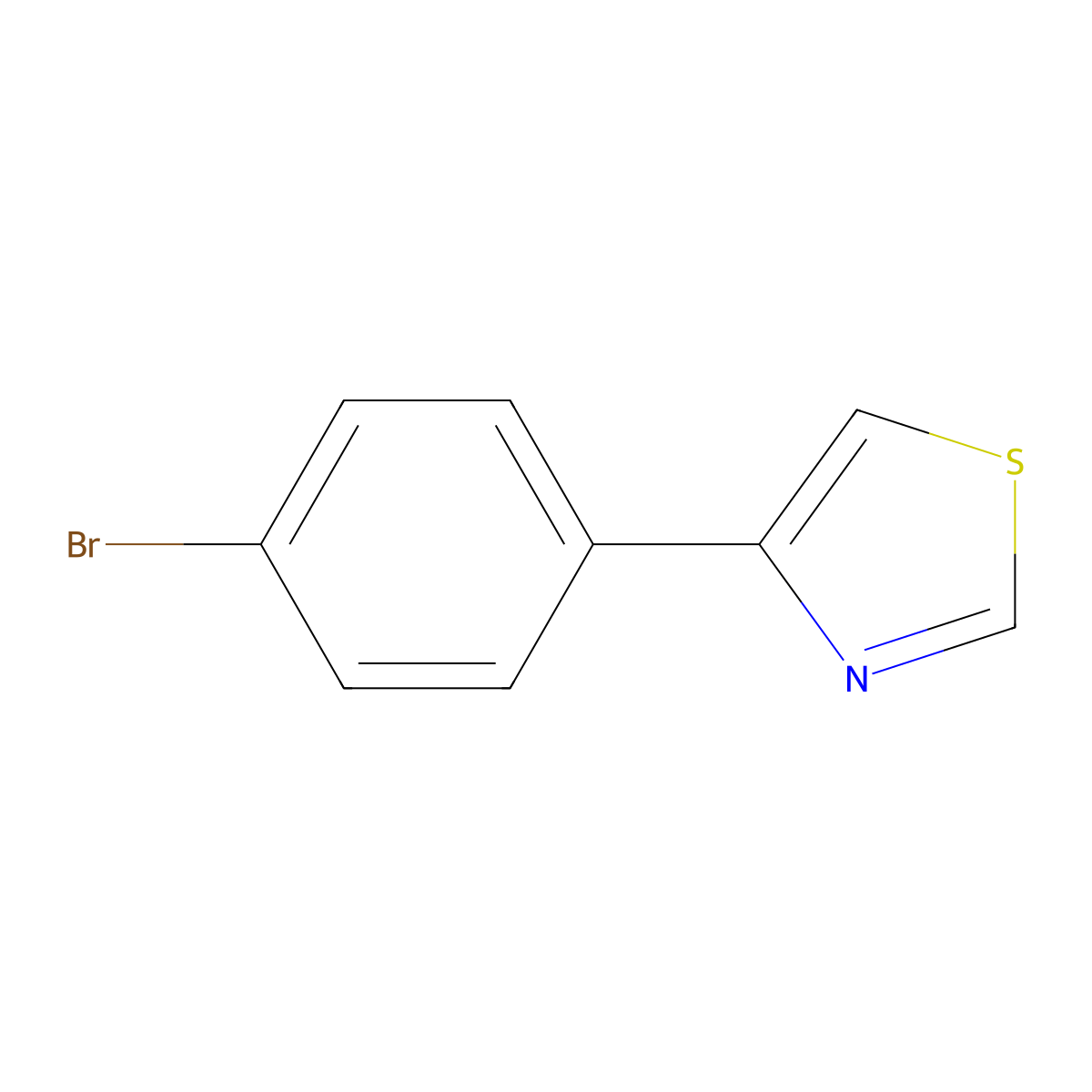 4-(4-Bromophenyl)thiazole molecular structure, CAS 1826-20-6
