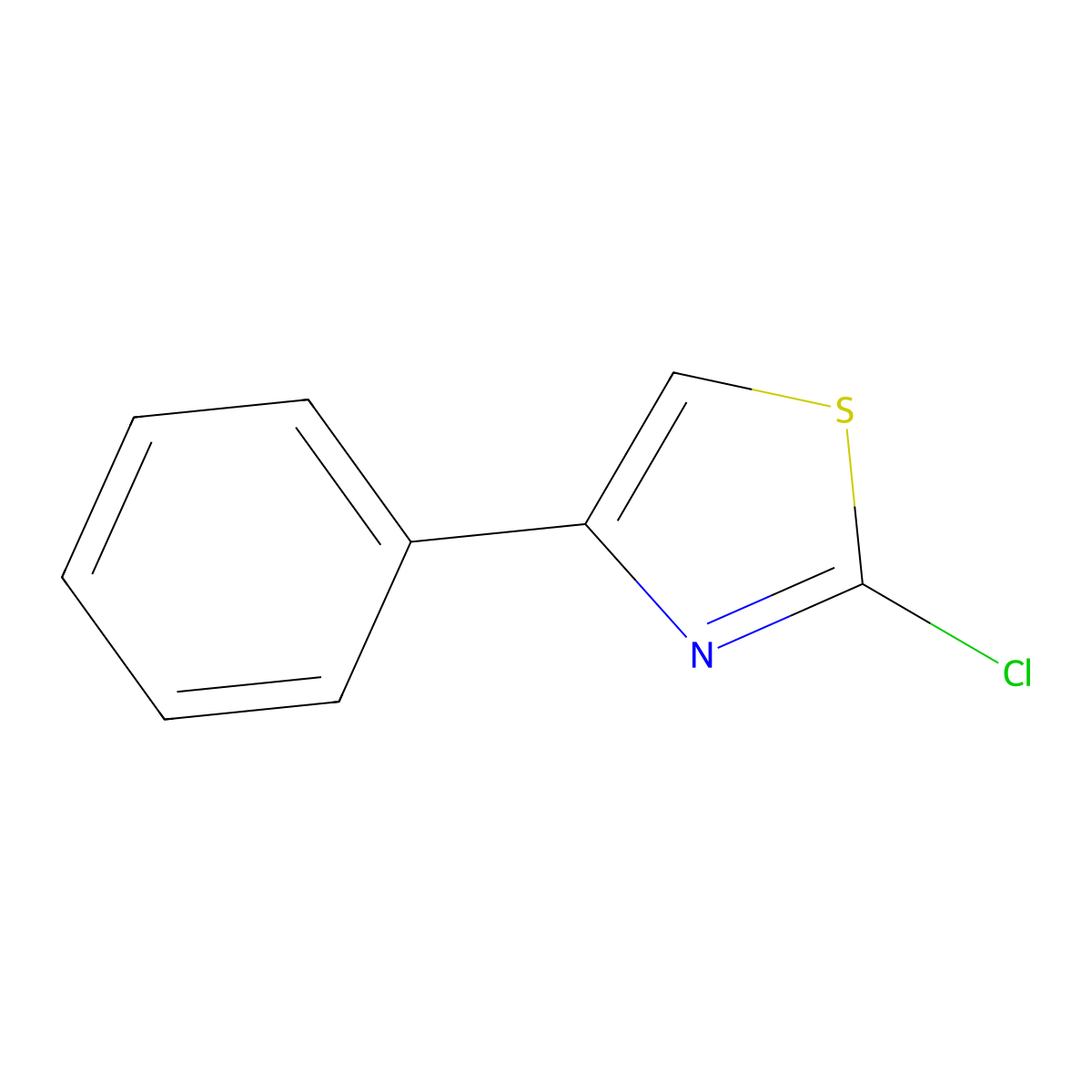2-Chloro-4-phenylthiazole molecular structure, CAS 1826-23-9