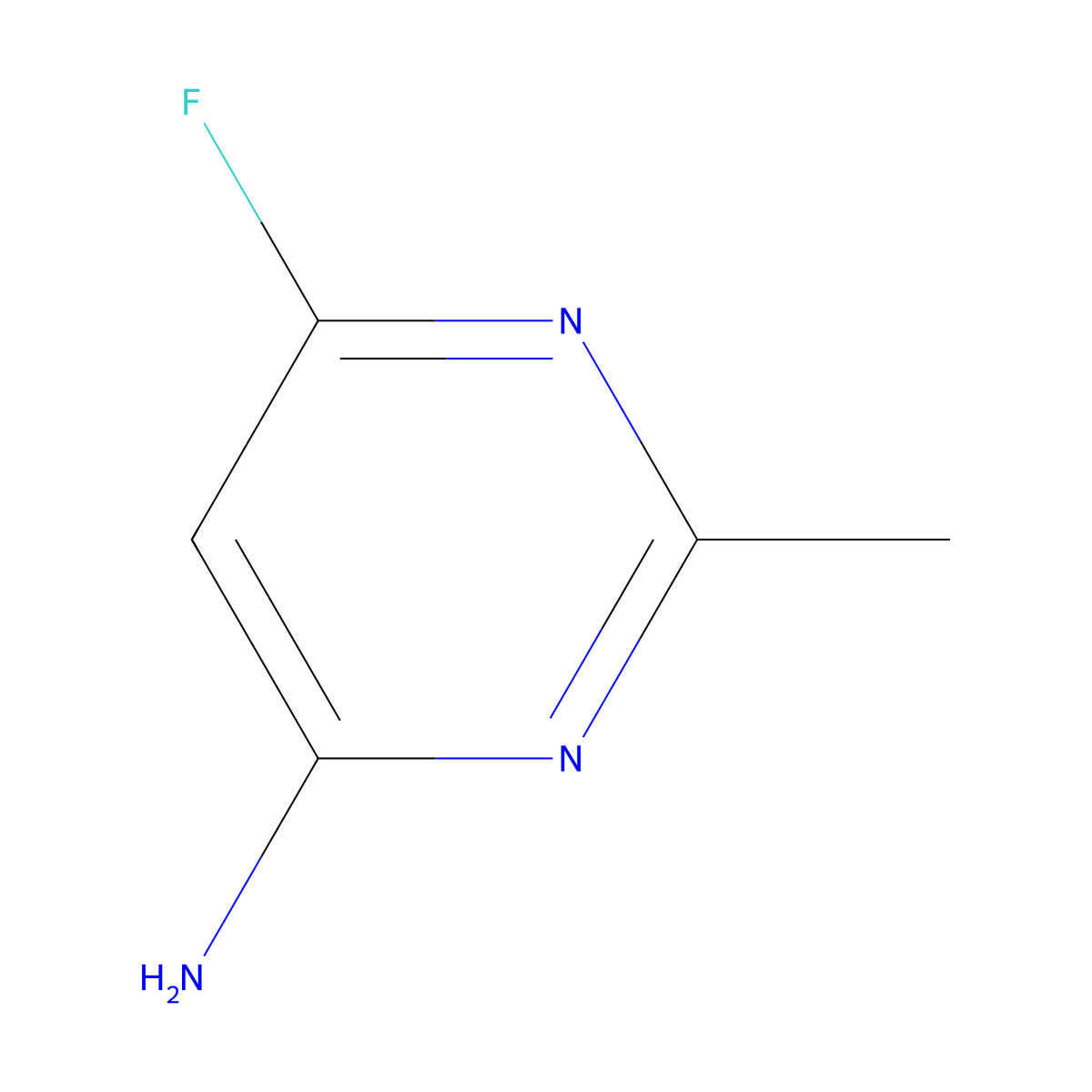 6-Fluoro-2-methylpyrimidin-4-amine molecular structure, CAS 18260-57-6