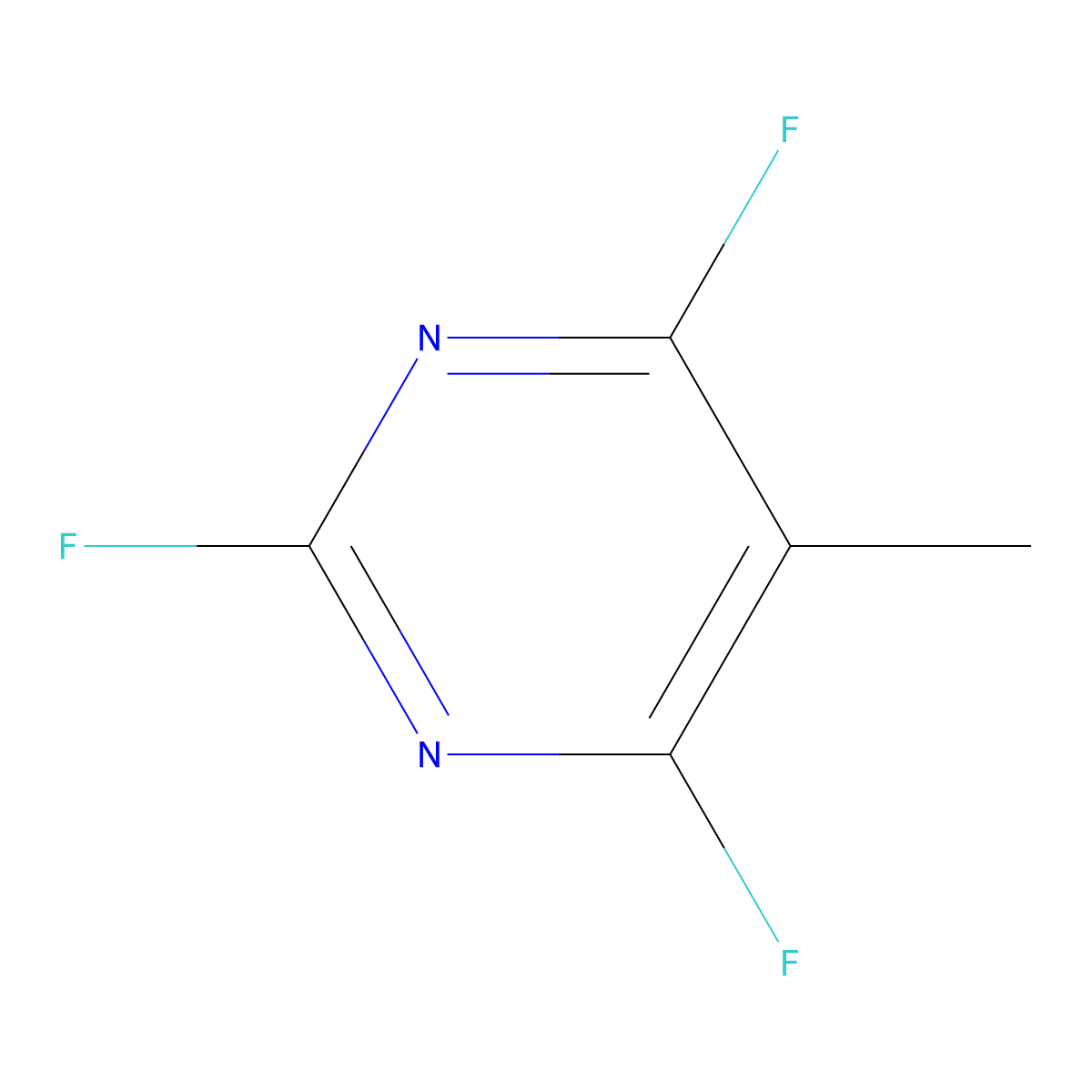 2,4,6-Trifluoro-5-methylpyrimidine molecular structure, CAS 18260-60-1