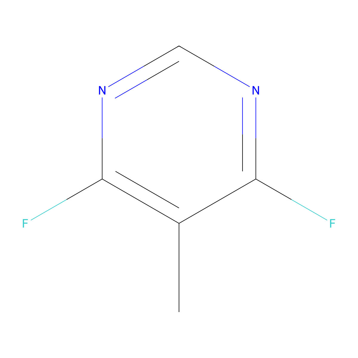4,6-Difluoro-5-methylpyrimidine molecular structure, CAS 18260-64-5