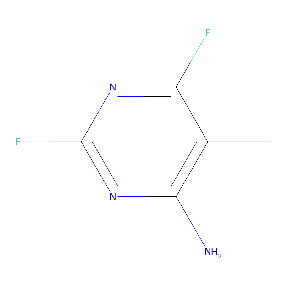 2,6-Difluoro-5-methylpyrimidin-4-amine molecular structure, CAS 18260-66-7
