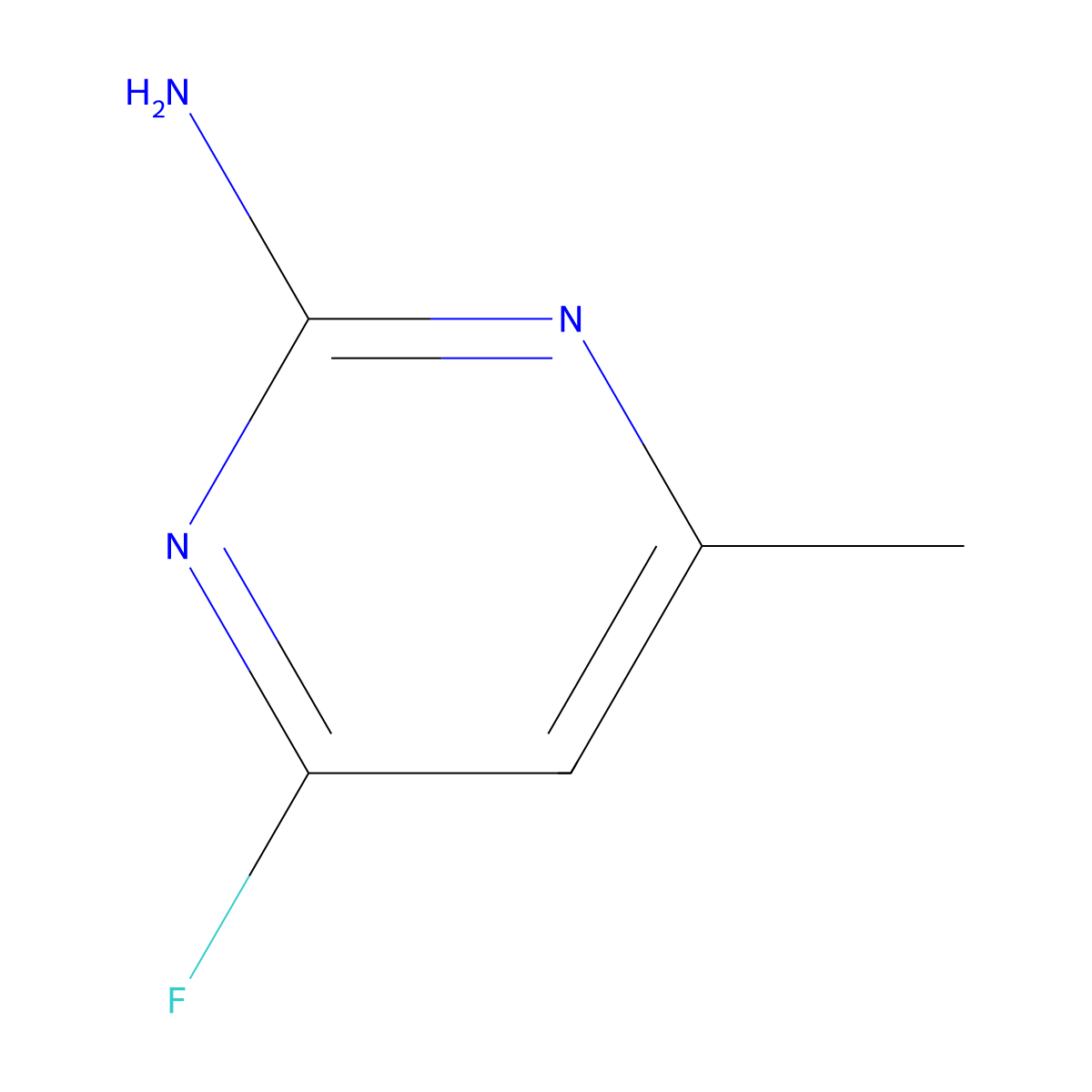 4-Fluoro-6-methylpyrimidin-2-amine molecular structure, CAS 18260-81-6