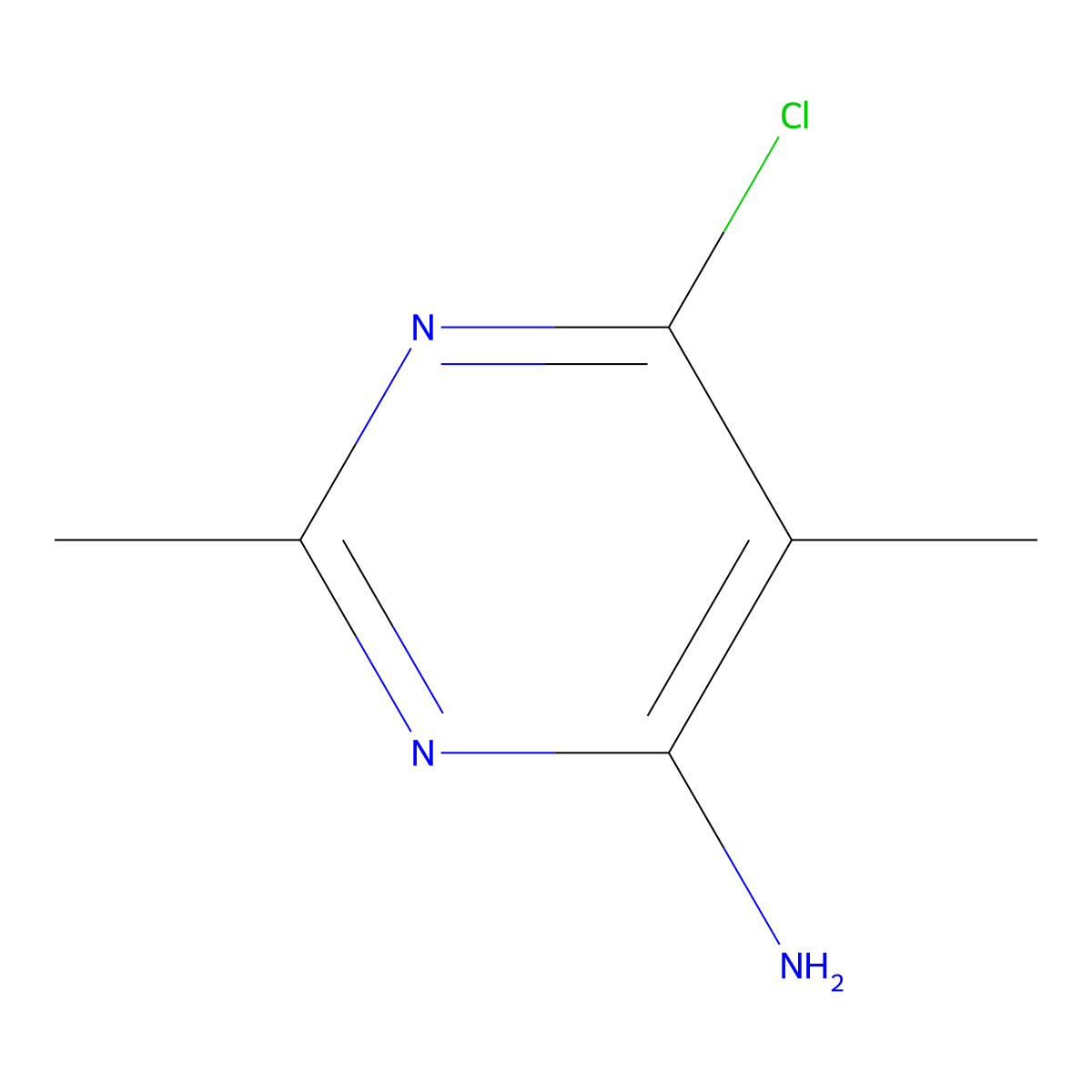 Pyrimidine, 4-amino-6-chloro-2,5-dimethyl- molecular structure, CAS 18260-92-9