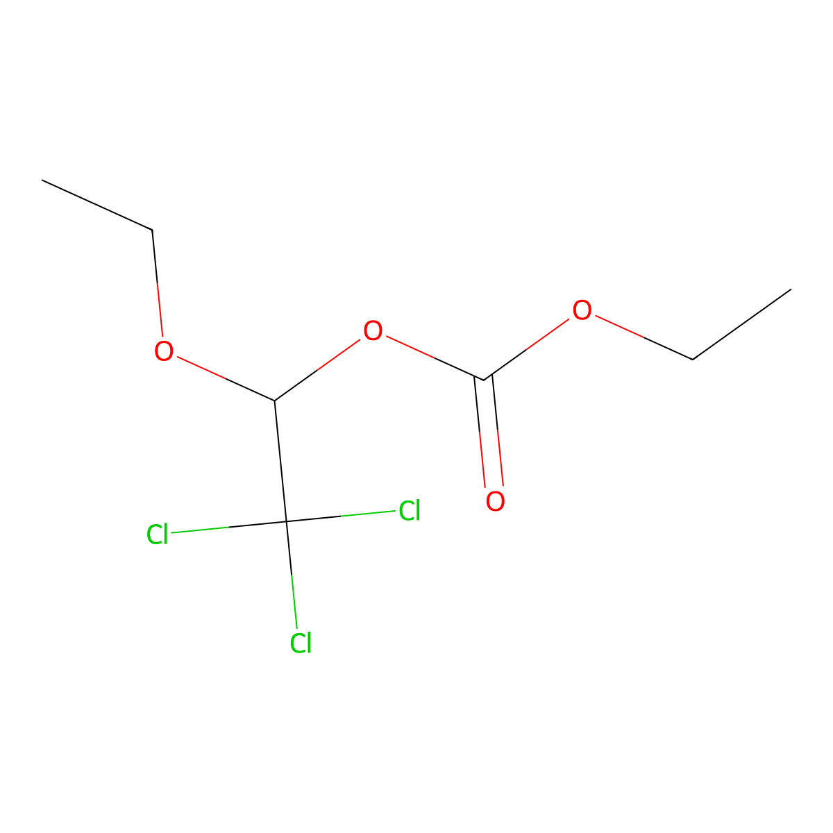 2,2,2-Trichloro-1-ethoxyethyl ethyl carbonate molecular structure, CAS 18261-27-3