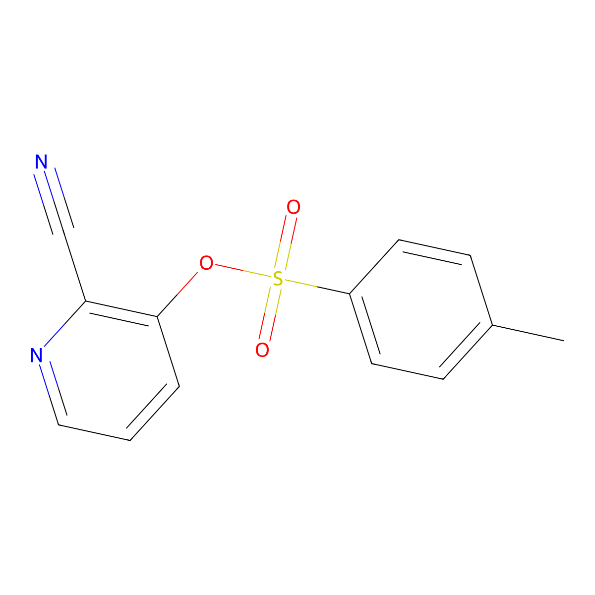 2-Cyanopyridin-3-yl 4-methylbenzene-1-sulfonate molecular structure, CAS 1826107-06-5