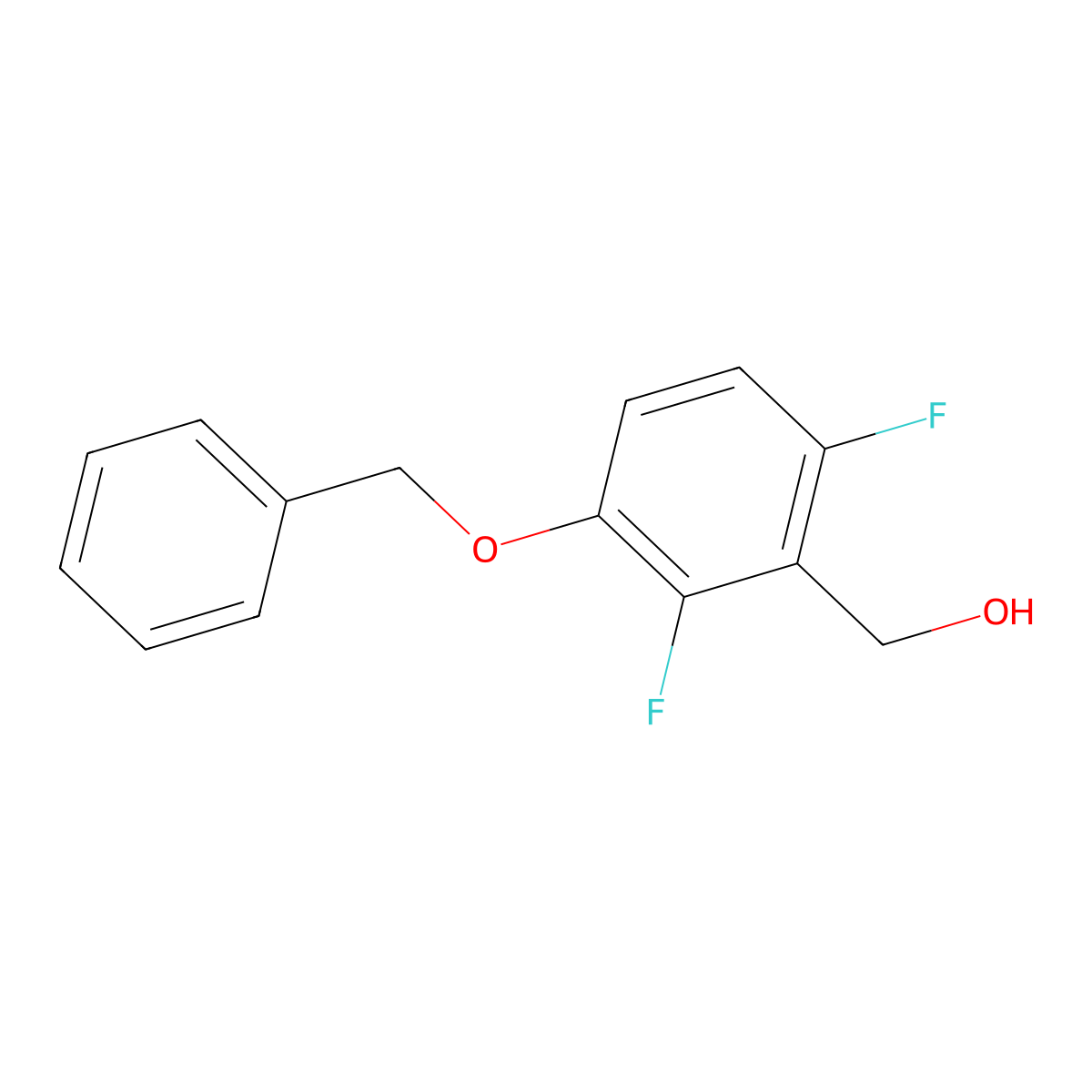 3-Benzyloxy-2,6-difluorobenzyl alcohol molecular structure, CAS 1826110-02-4