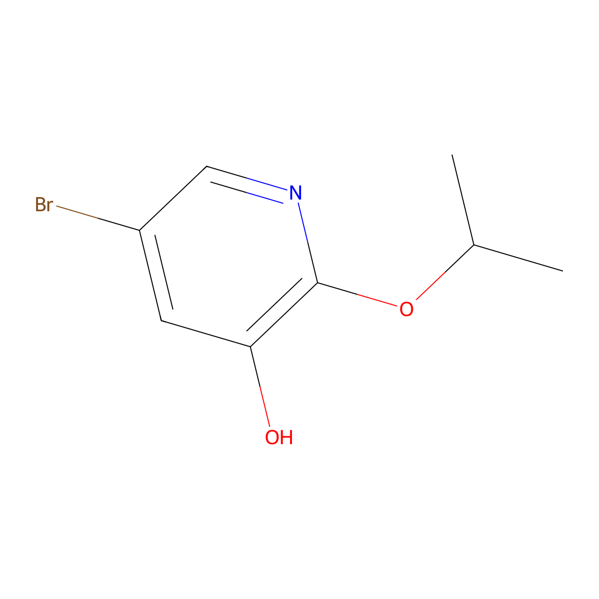 5-Bromo-2-(propan-2-yloxy)pyridin-3-ol molecular structure, CAS 1826110-03-5