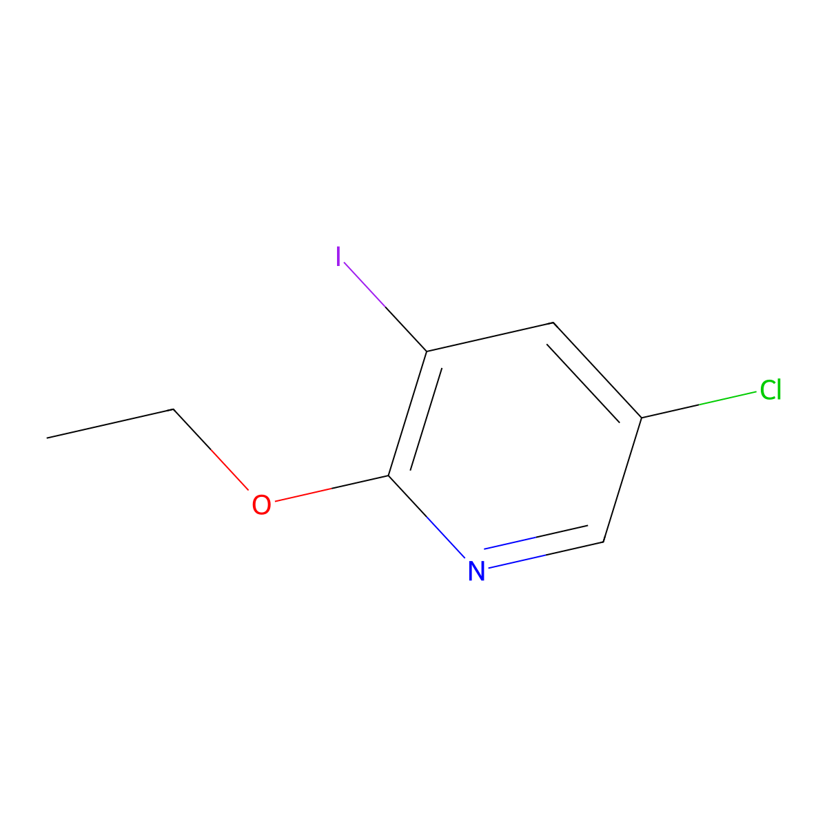 5-Chloro-2-ethoxy-3-iodopyridine molecular structure, CAS 1826110-06-8