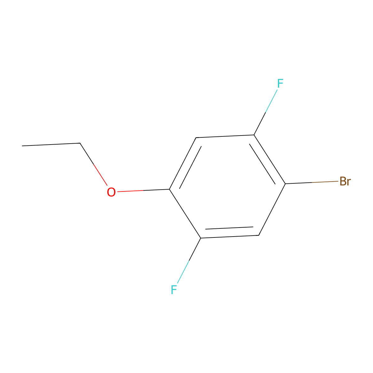 1-Bromo-2,5-difluoro-4-ethoxybenzene molecular structure, CAS 1826110-08-0