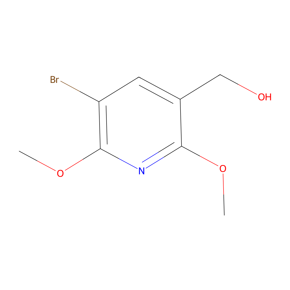 5-Bromo-2,6-dimethoxypyridine-3-methanol molecular structure, CAS 1826110-11-5