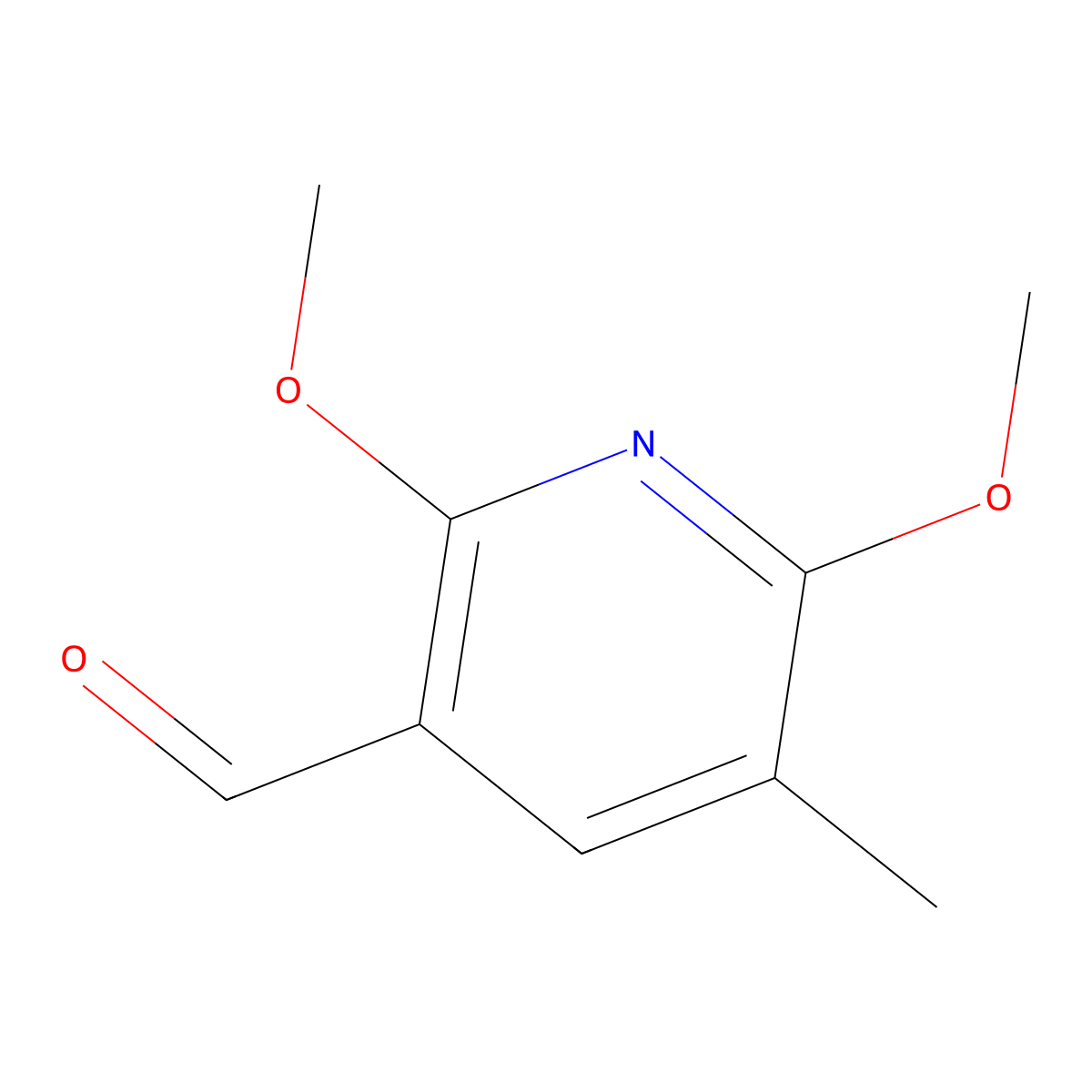 2,6-Dimethoxy-5-methylpyridine-3-carboxaldehyde molecular structure, CAS 1826110-13-7