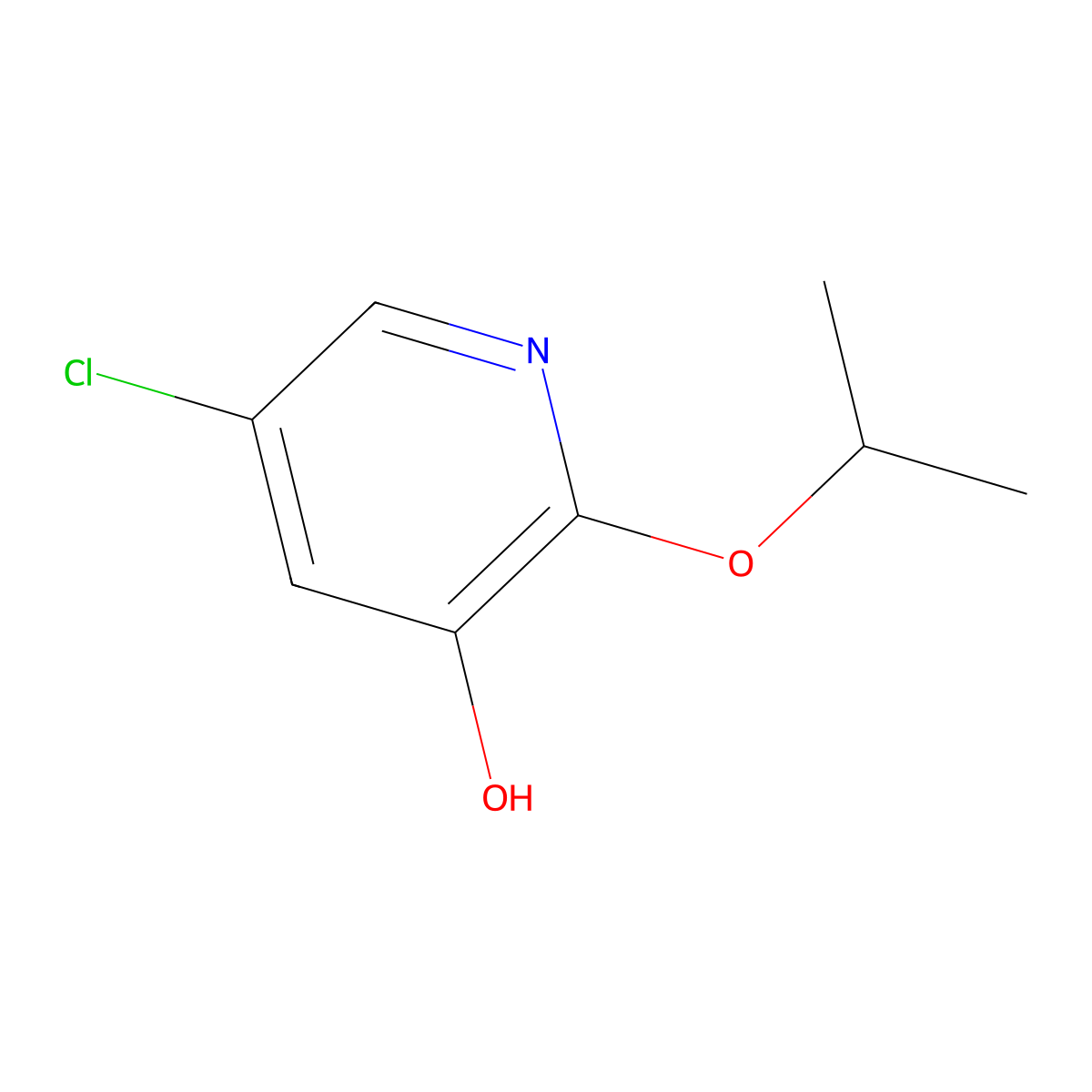 5-Chloro-2-(propan-2-yloxy)pyridin-3-ol molecular structure, CAS 1826110-18-2