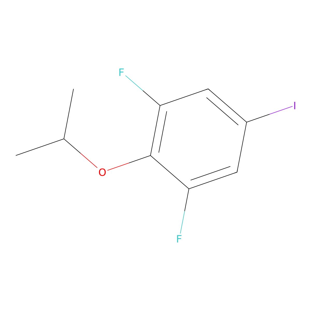 1,3-Difluoro-5-iodo-2-isopropoxybenzene molecular structure, CAS 1826110-23-9