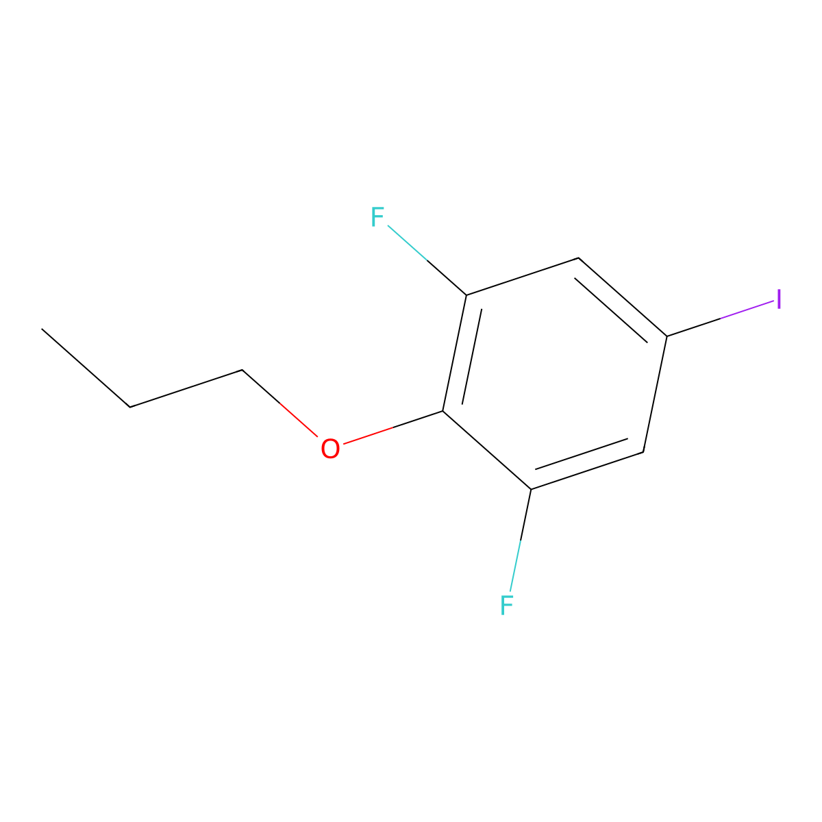 1,3-Difluoro-5-iodo-2-propoxybenzene molecular structure, CAS 1826110-26-2