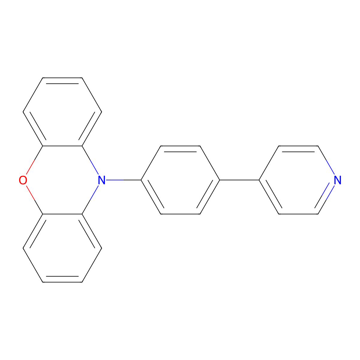 10-(4-(pyridin-4-yl)phenyl)-10H-phenoxazine molecular structure, CAS 1826129-73-0