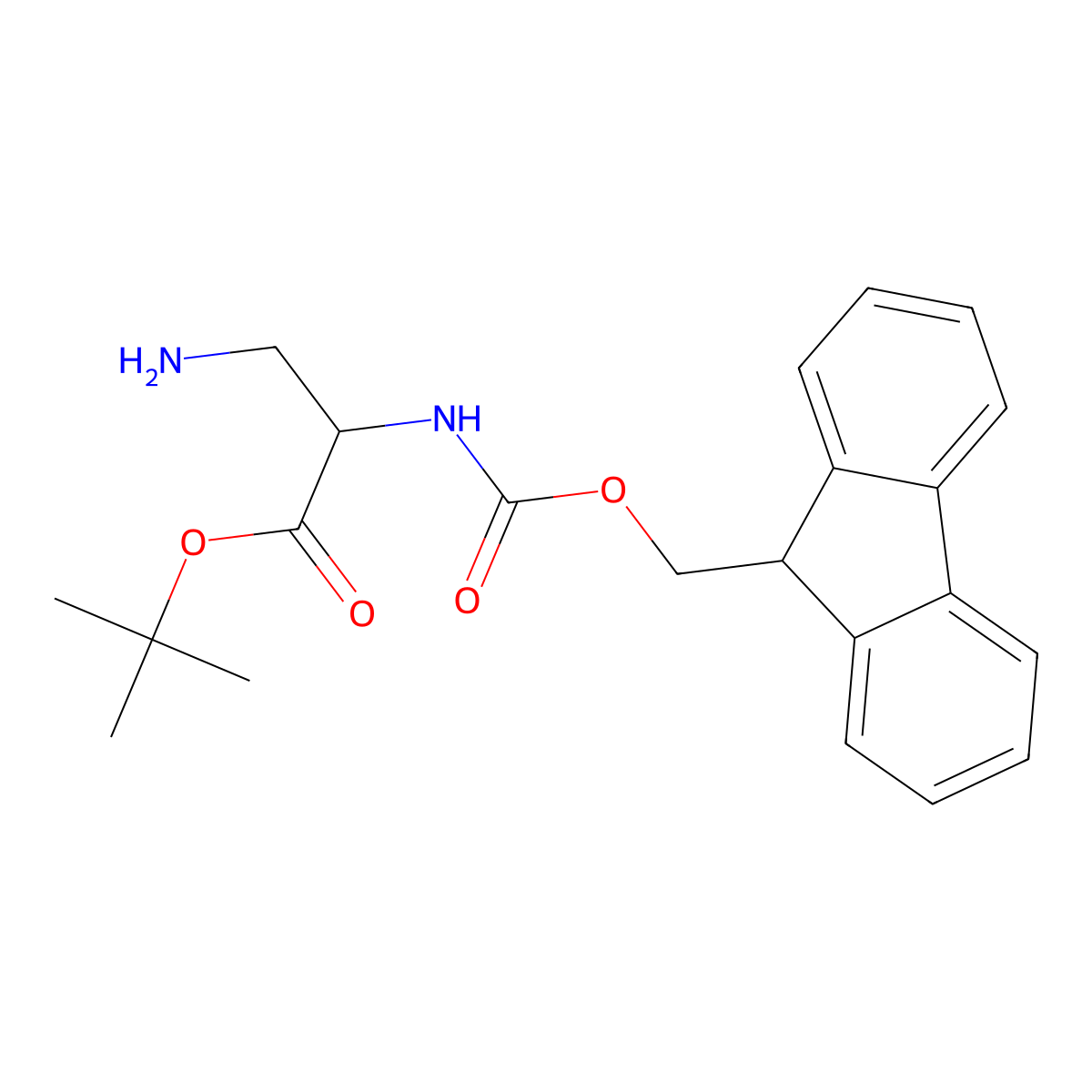3-Amino-N-Fmoc-L-alanine tert-butyl ester molecular structure, CAS 182618-30-0