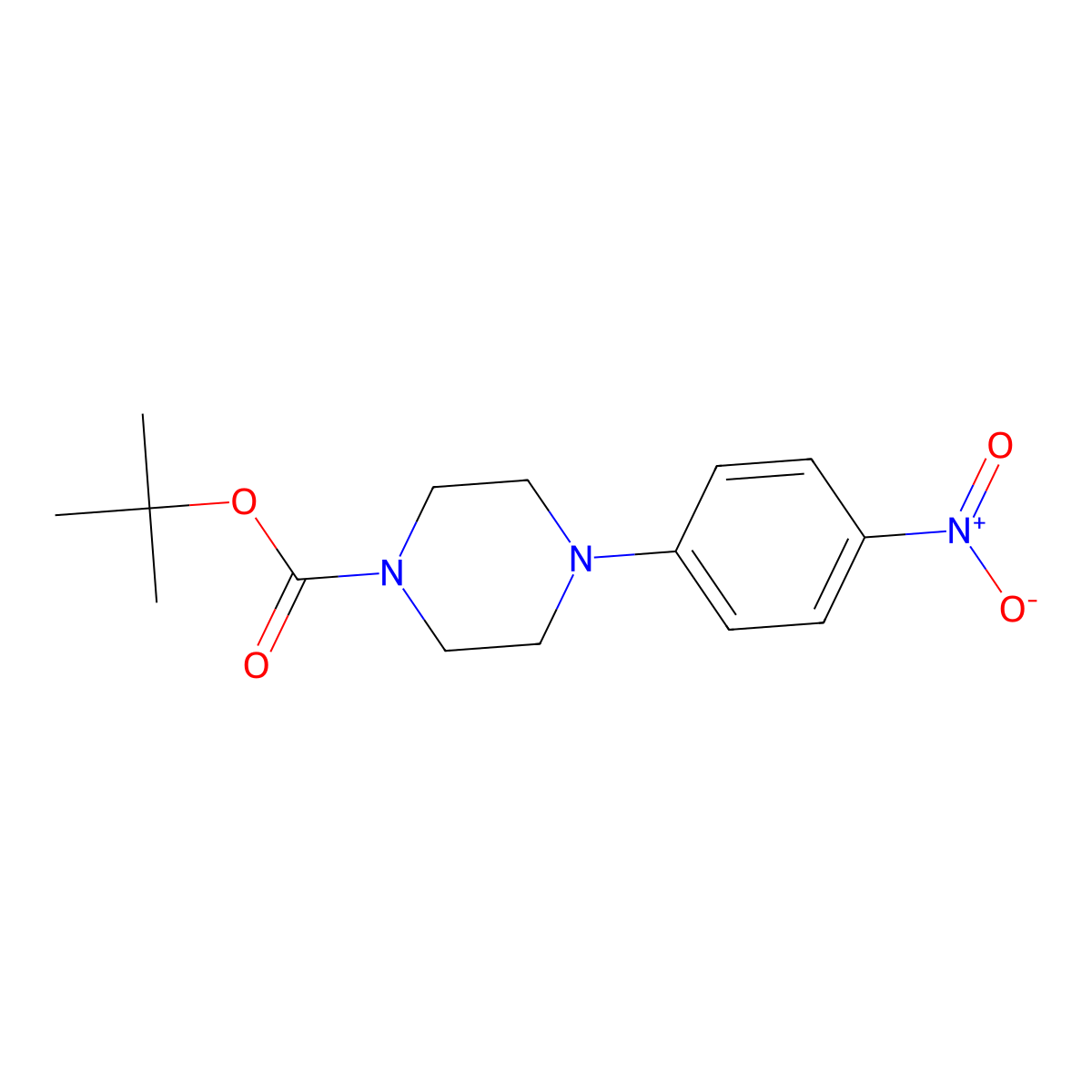 1-Boc-4-(4-Nitrophenyl)piperazine molecular structure, CAS 182618-86-6