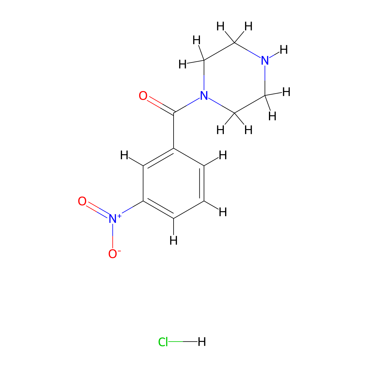 1-(3-Nitrobenzoyl)piperazine hydrochloride molecular structure, CAS 1826196-09-1
