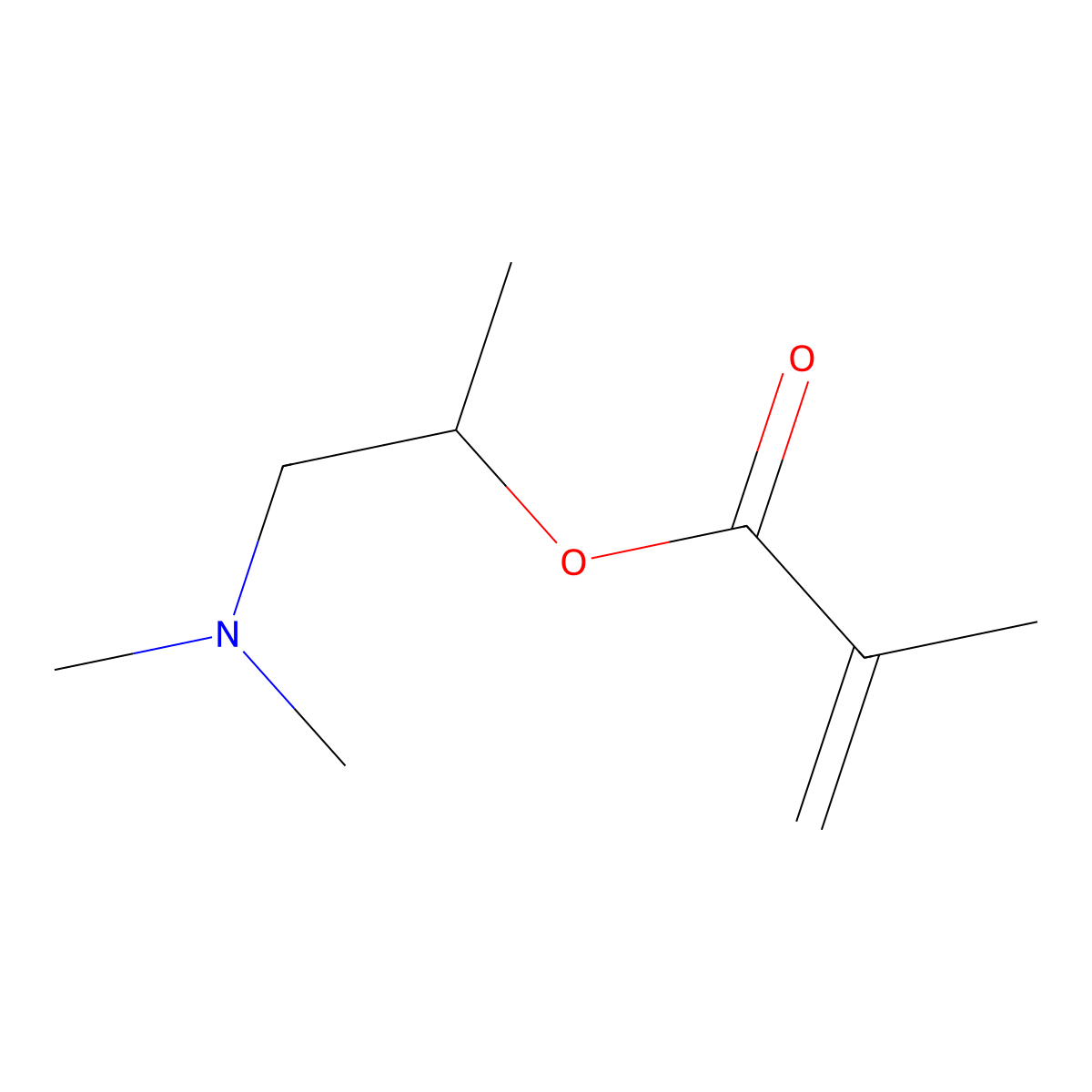 2-(Dimethylamino)-1-methylethyl methacrylate molecular structure, CAS 18262-03-8
