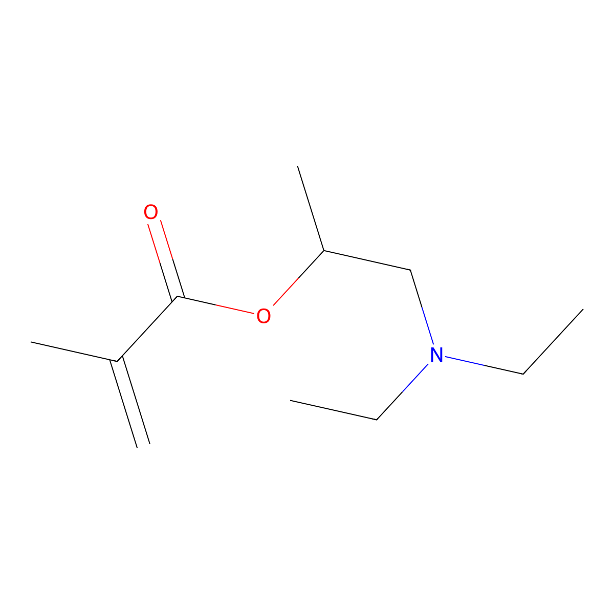 2-(Diethylamino)-1-methylethyl methacrylate molecular structure, CAS 18262-04-9