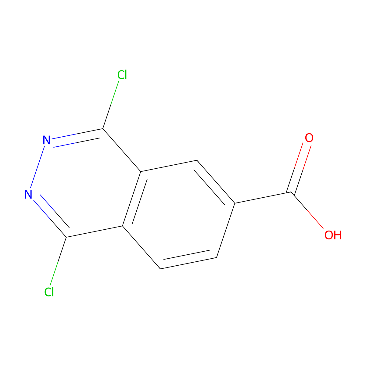 1,4-Dichlorophthalazine-6-carboxylic acid molecular structure, CAS 182620-31-1