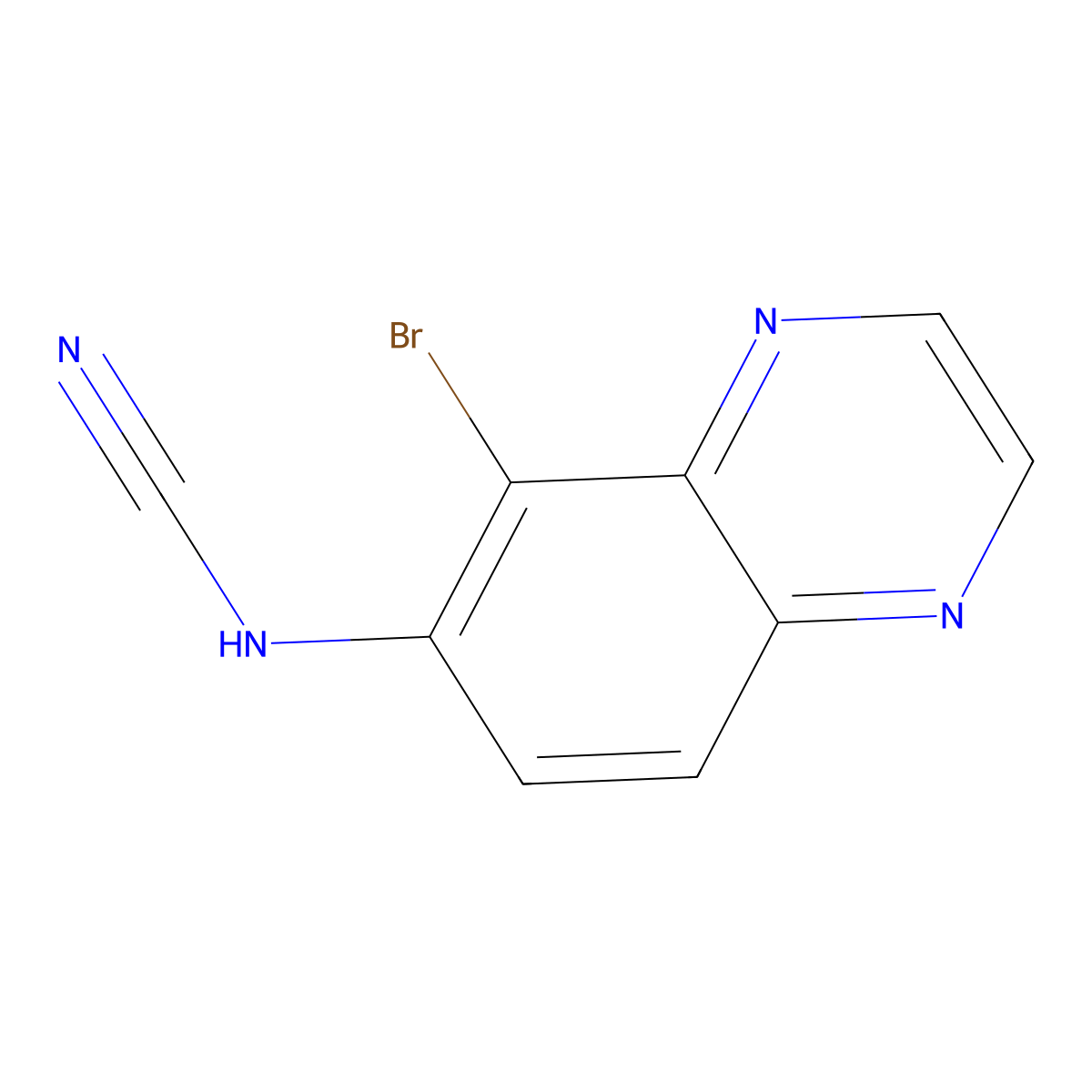 N-(5-Bromoquinoxalin-6-yl)cyanamide molecular structure, CAS 182628-02-0