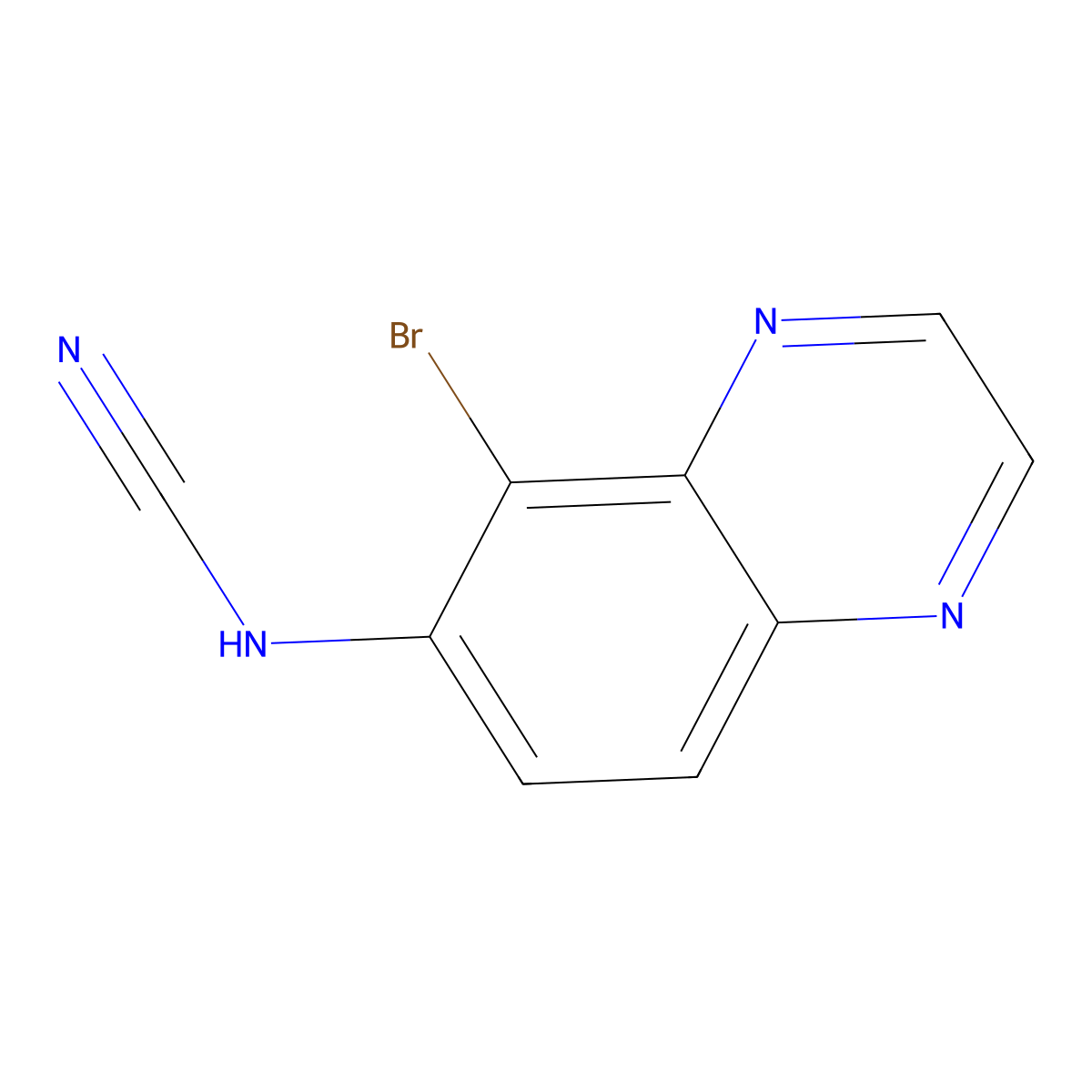 N-(5-Bromoquinoxalin-6-yl)cyanamide molecular structure, CAS 182628-02-0