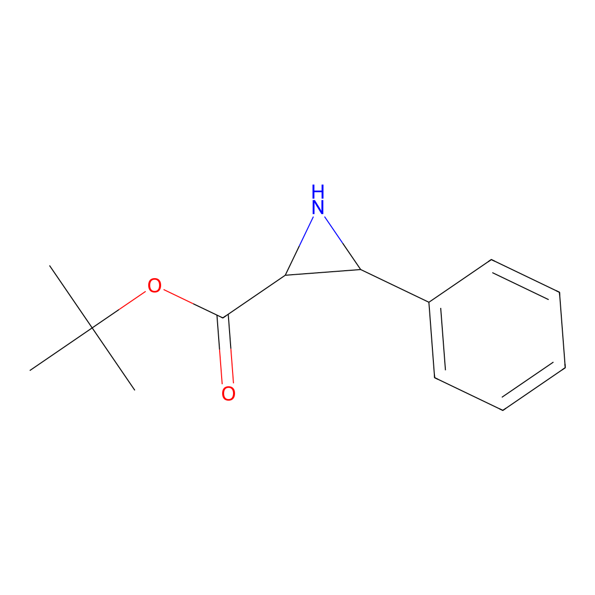 cis-Tert-butyl 3-phenylaziridine-2-carboxylate molecular structure, CAS 182628-12-2