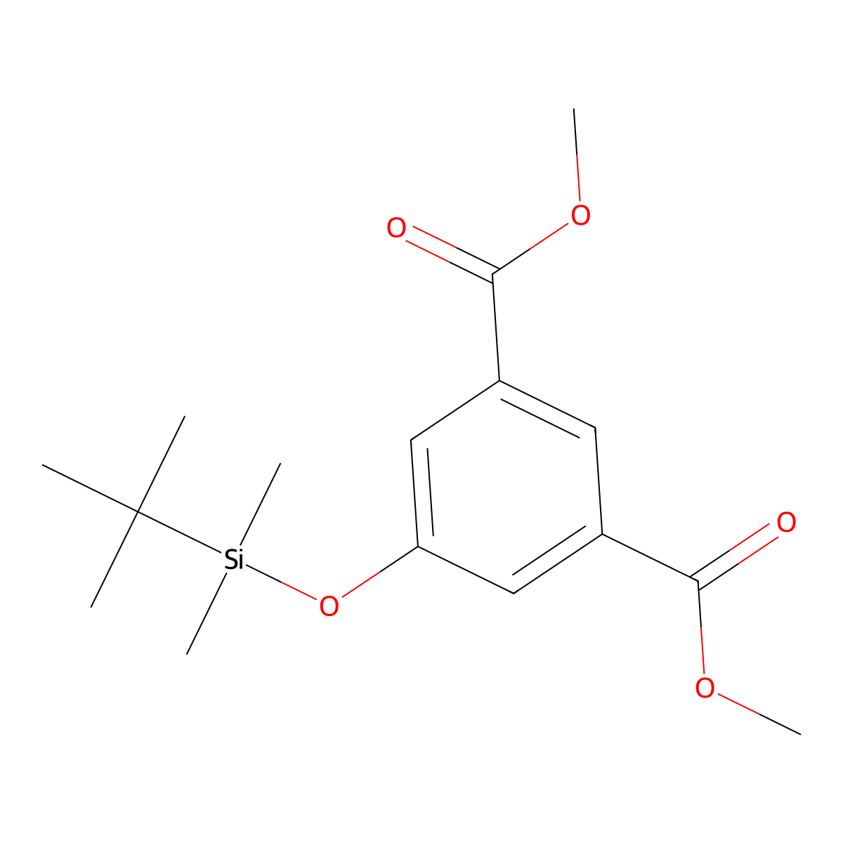 Dimethyl 5-{[tert-butyl(dimethyl)silyl]oxy}isophthalate molecular structure, CAS 182629-24-9