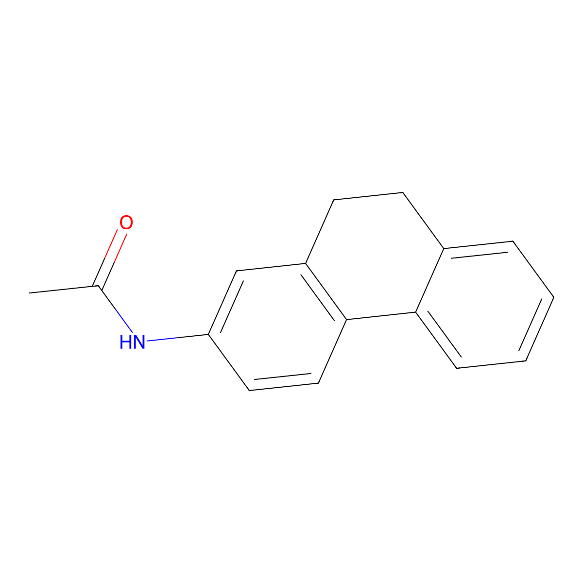 Acetamide, N-(9,10-dihydro-2-phenanthryl)- molecular structure, CAS 18264-88-5